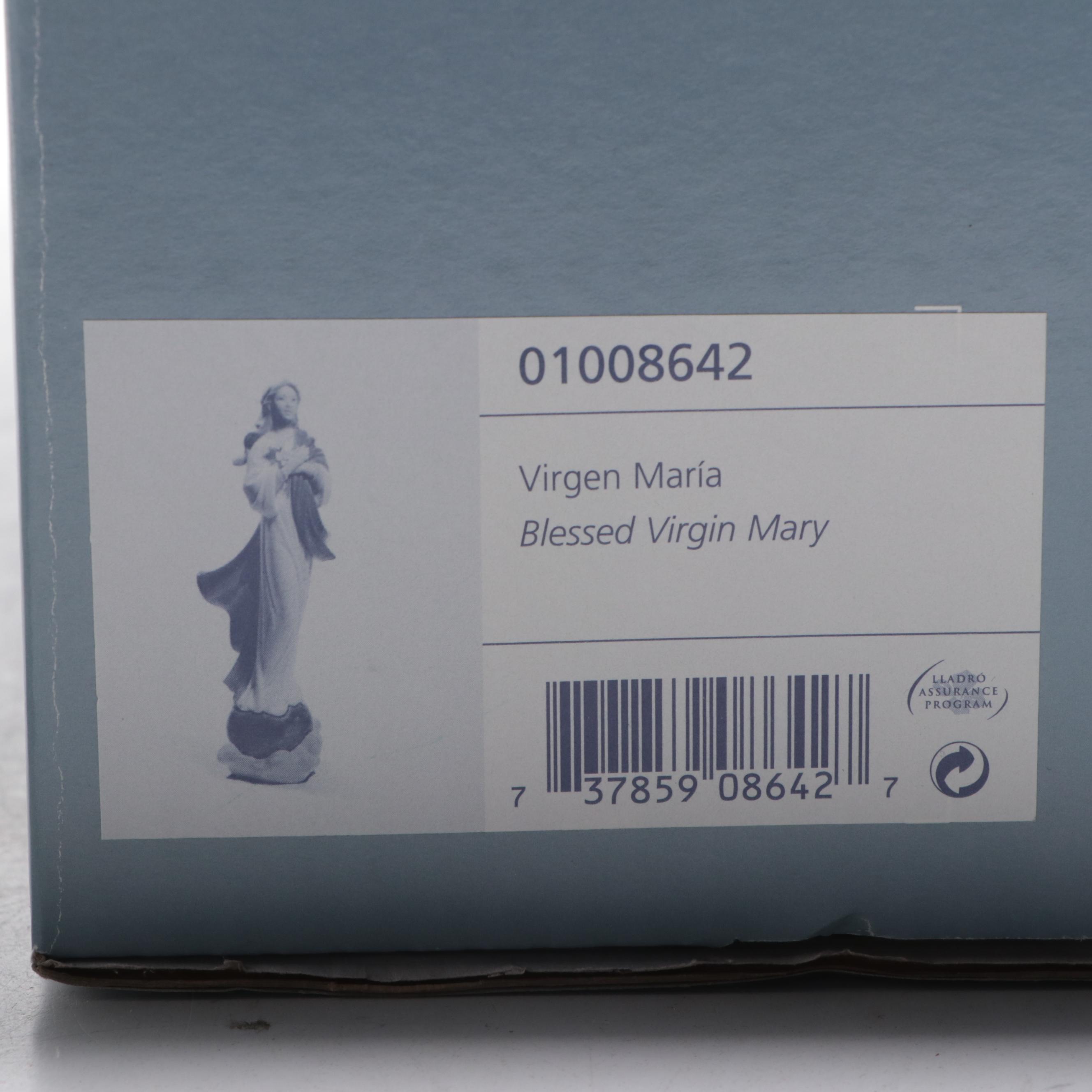 Lladró "Blessed Virgin Mary" Porcelain Figurine Designed by Francisco Cuesta