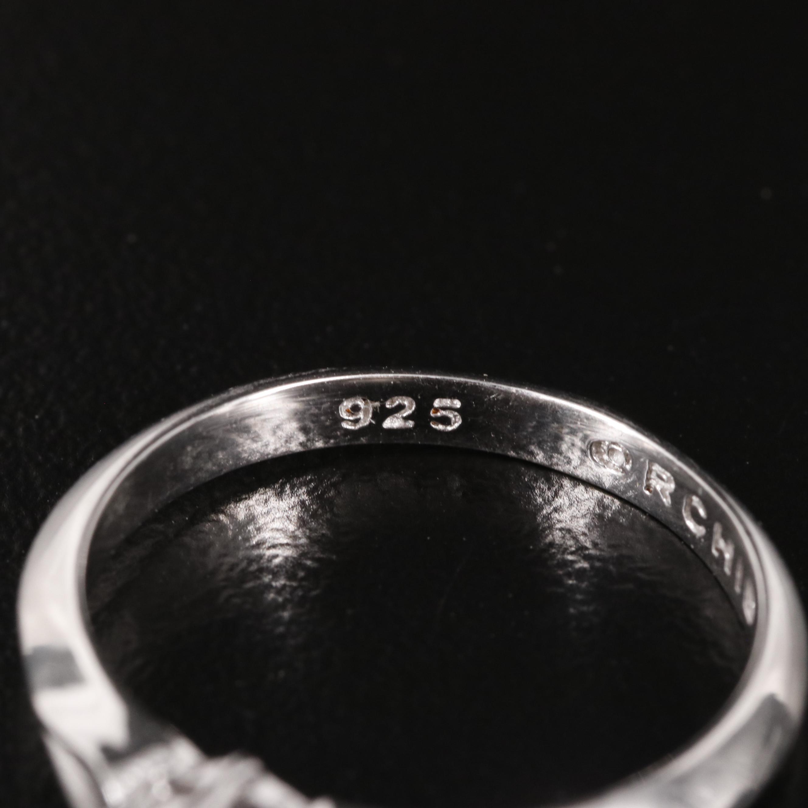 Sterling Diamond Solitaire Ring