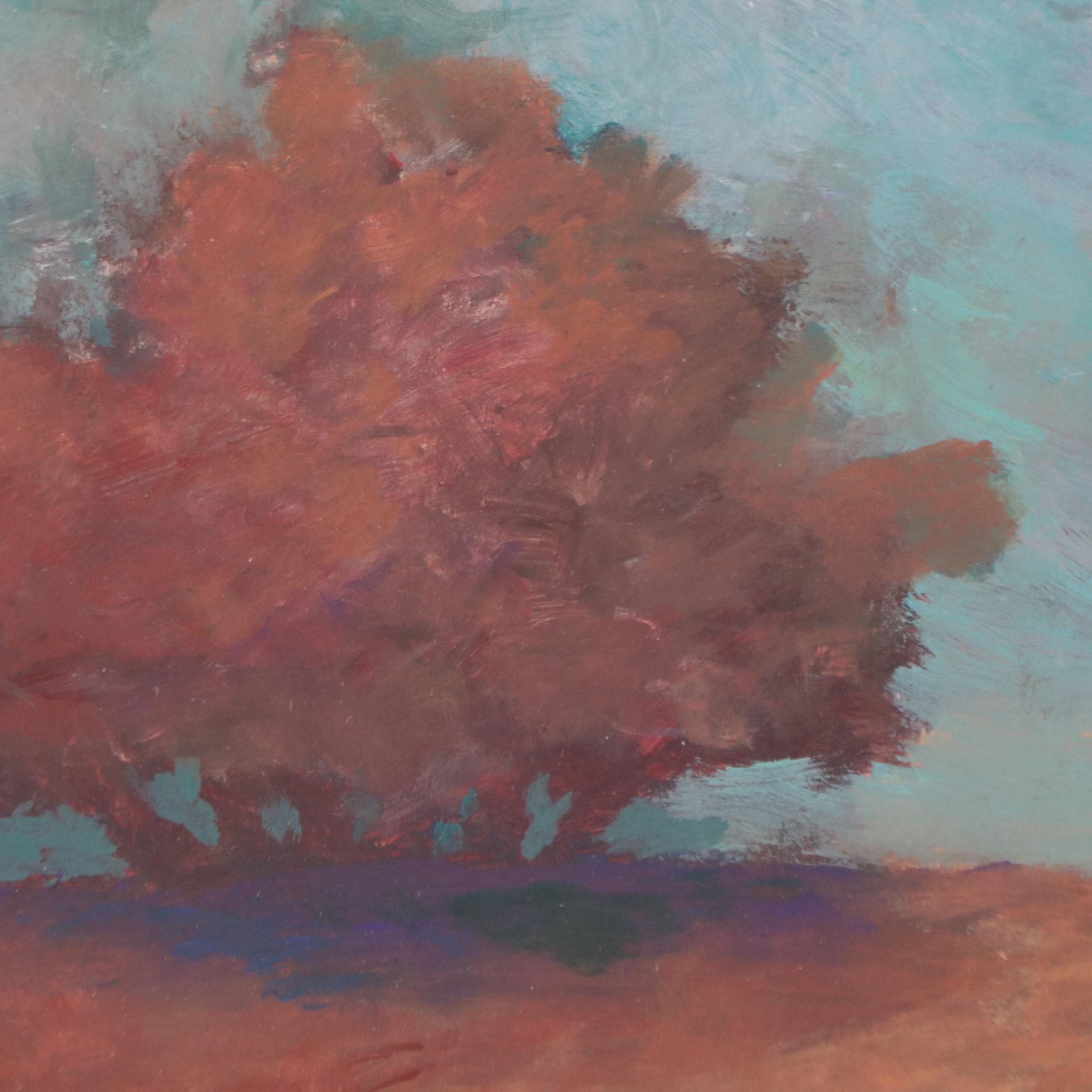 Robert Riddle-Baker Acrylic Painting of Landscape "The Memory Tree," 2023