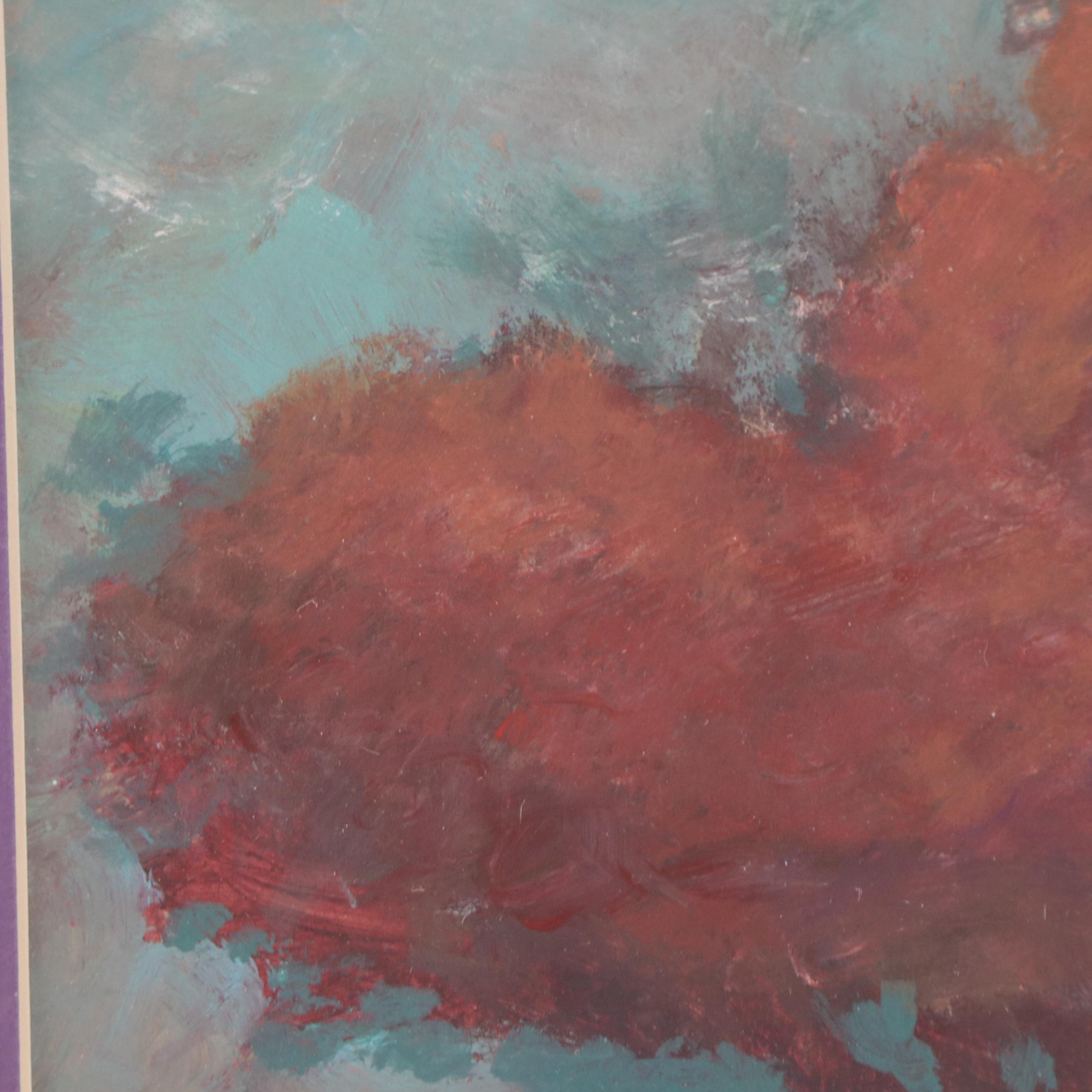 Robert Riddle-Baker Acrylic Painting of Landscape "The Memory Tree," 2023