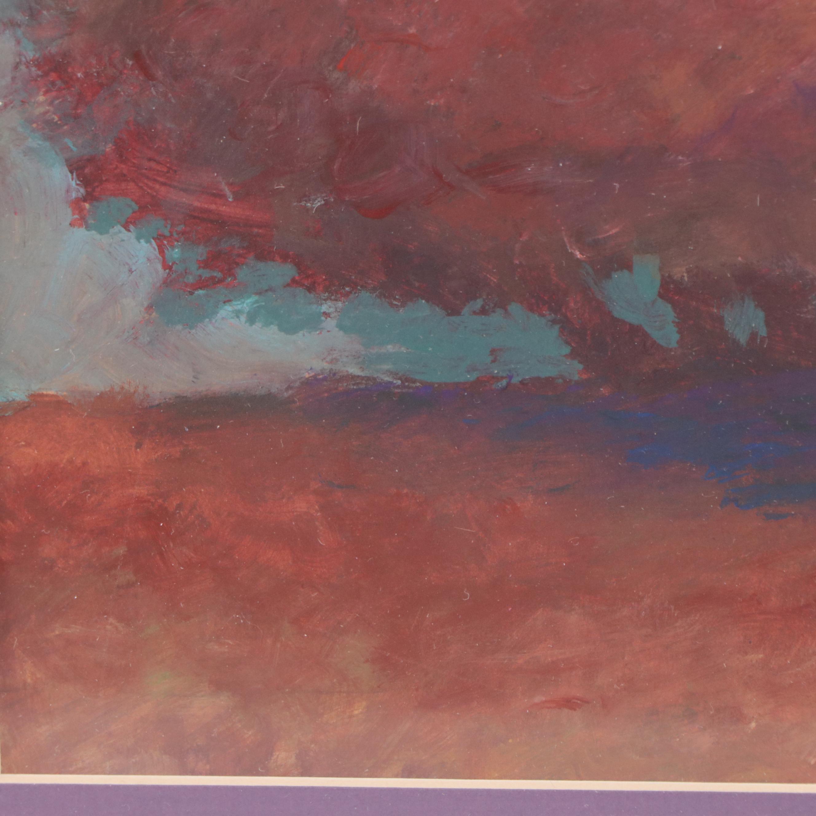 Robert Riddle-Baker Acrylic Painting of Landscape "The Memory Tree," 2023