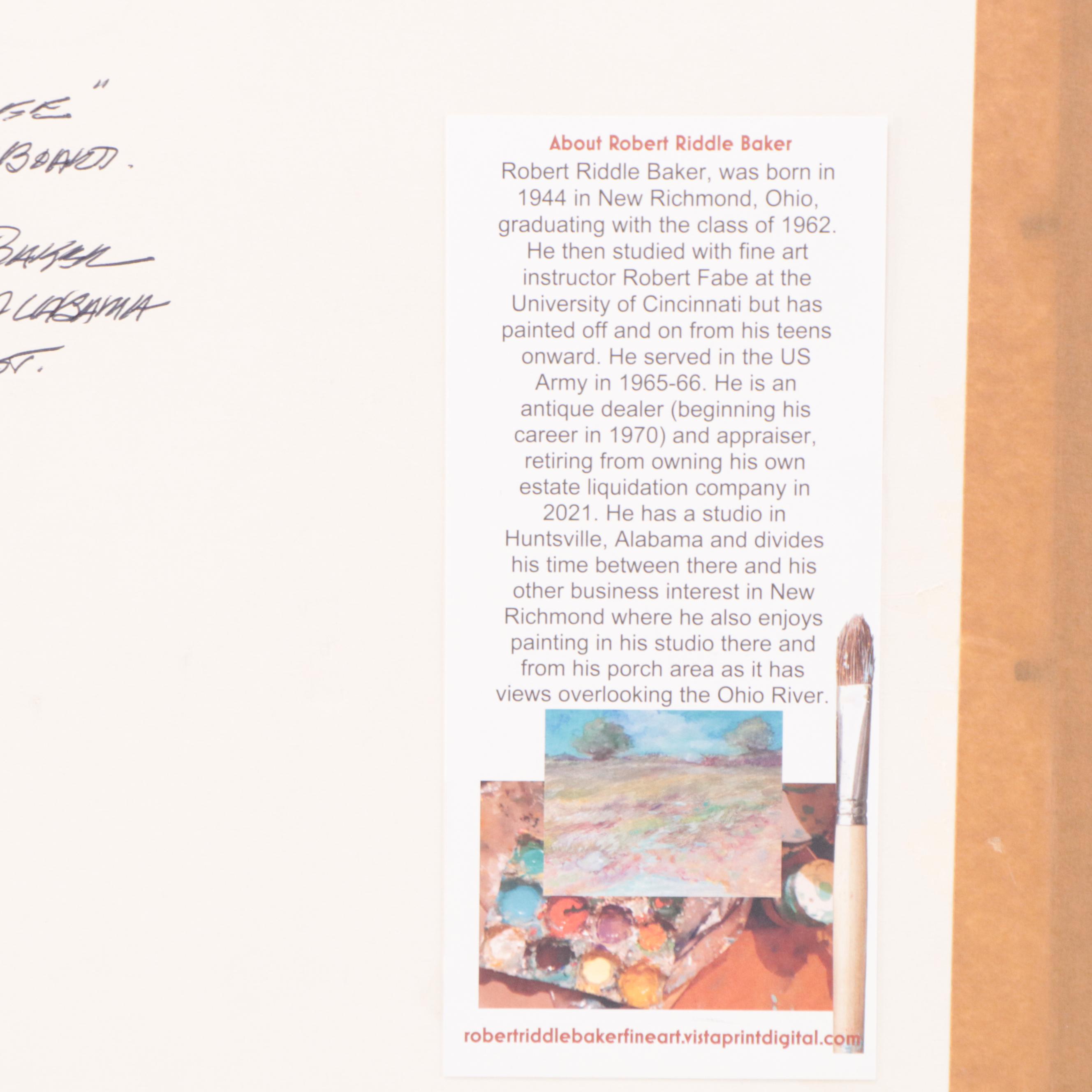 Robert Riddle-Baker Acrylic Painting of Landscape "The Memory Tree," 2023