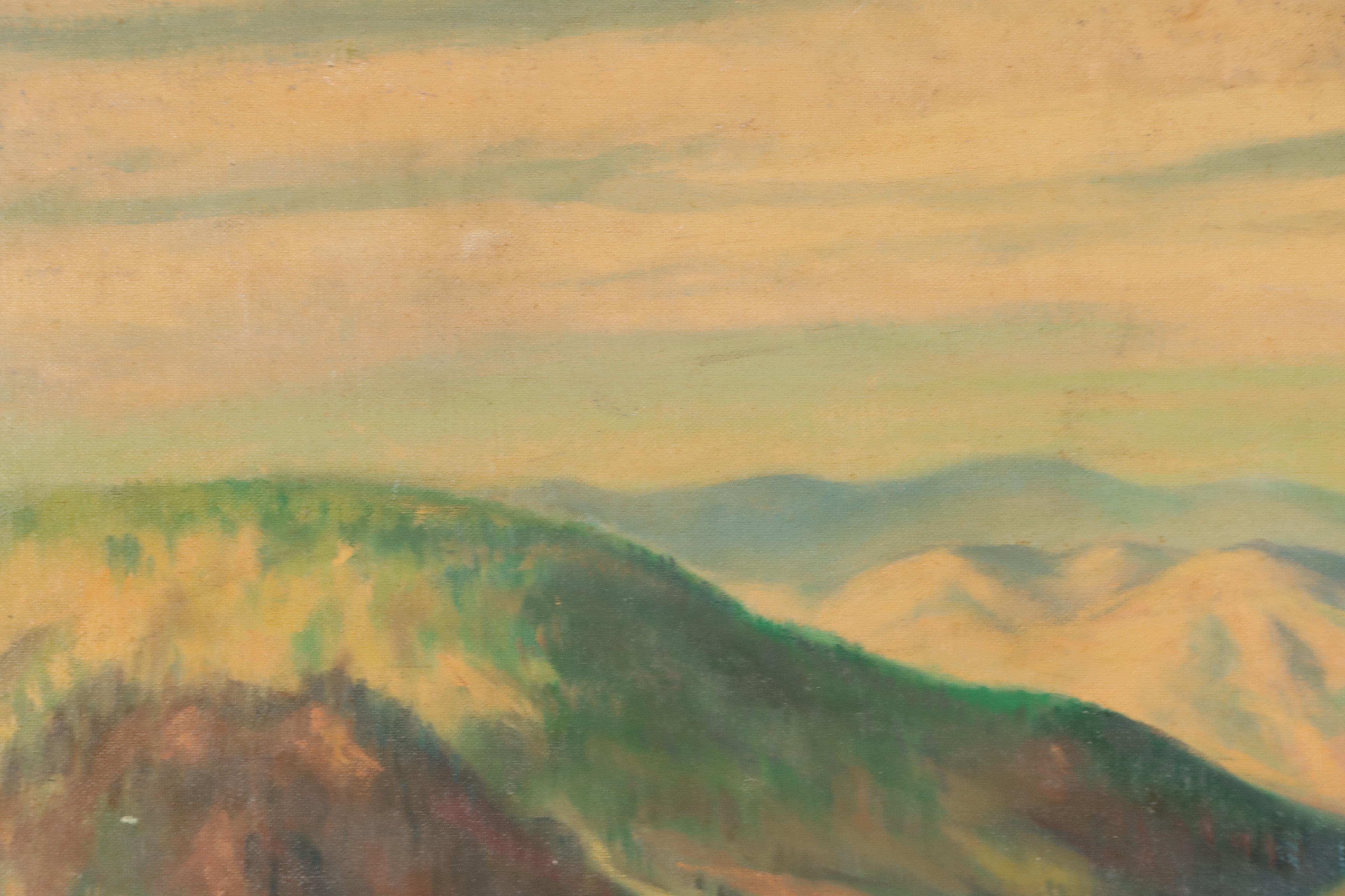 Dan Burne Jones Landscape Oil Painting, 1950