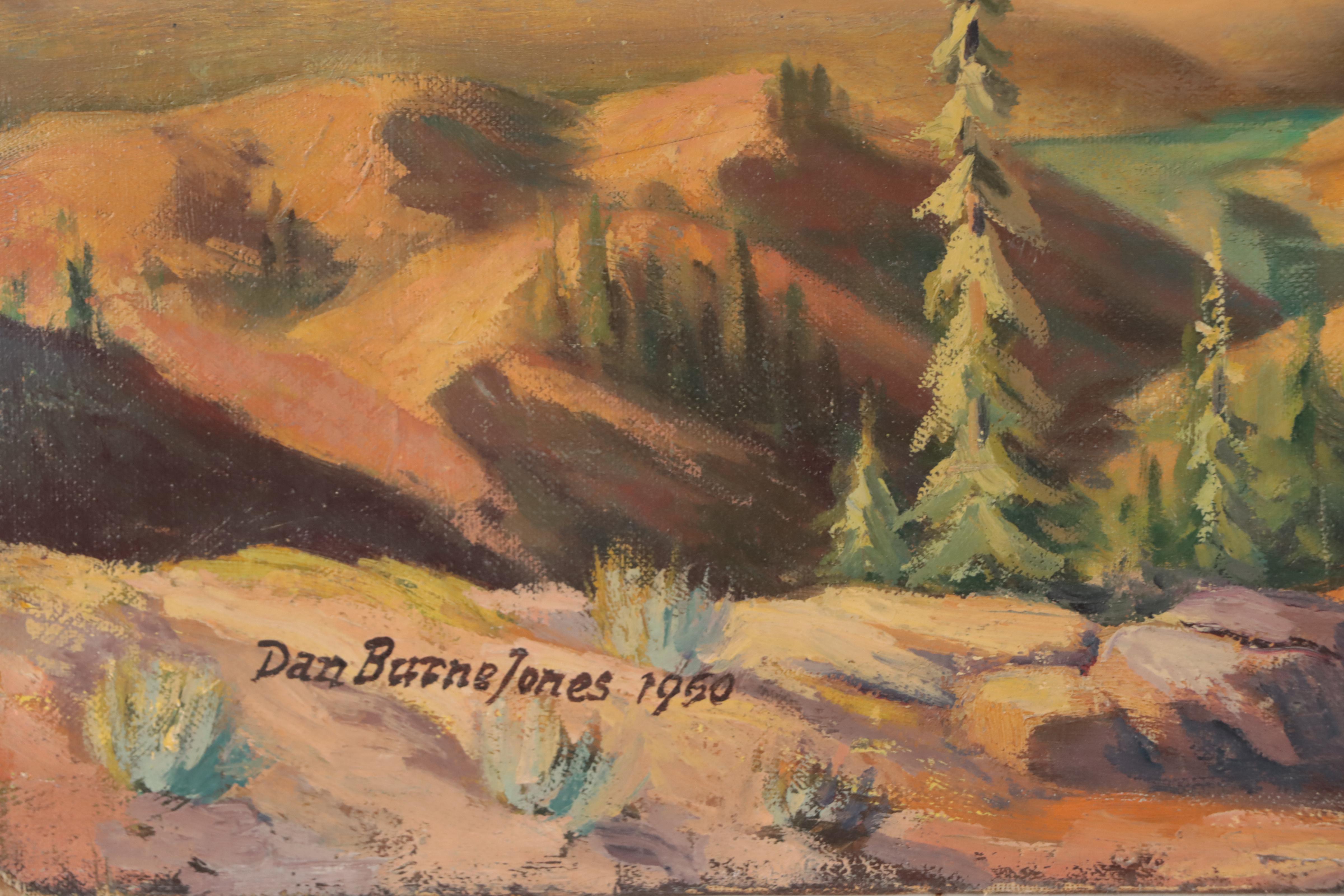 Dan Burne Jones Landscape Oil Painting, 1950