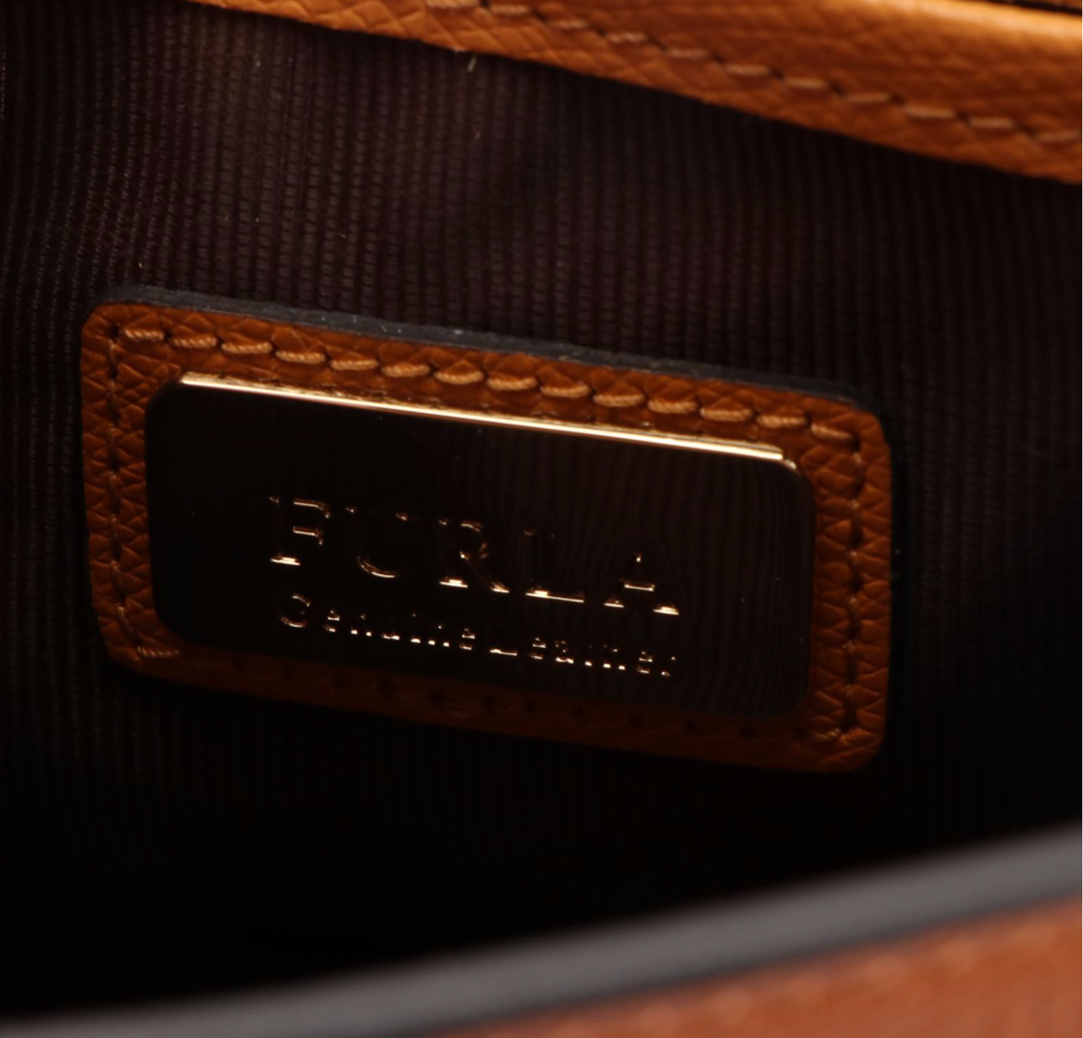 Furla Metropolis Jungle Collection Crossbody in Grained Leather and Fox Fur Trim