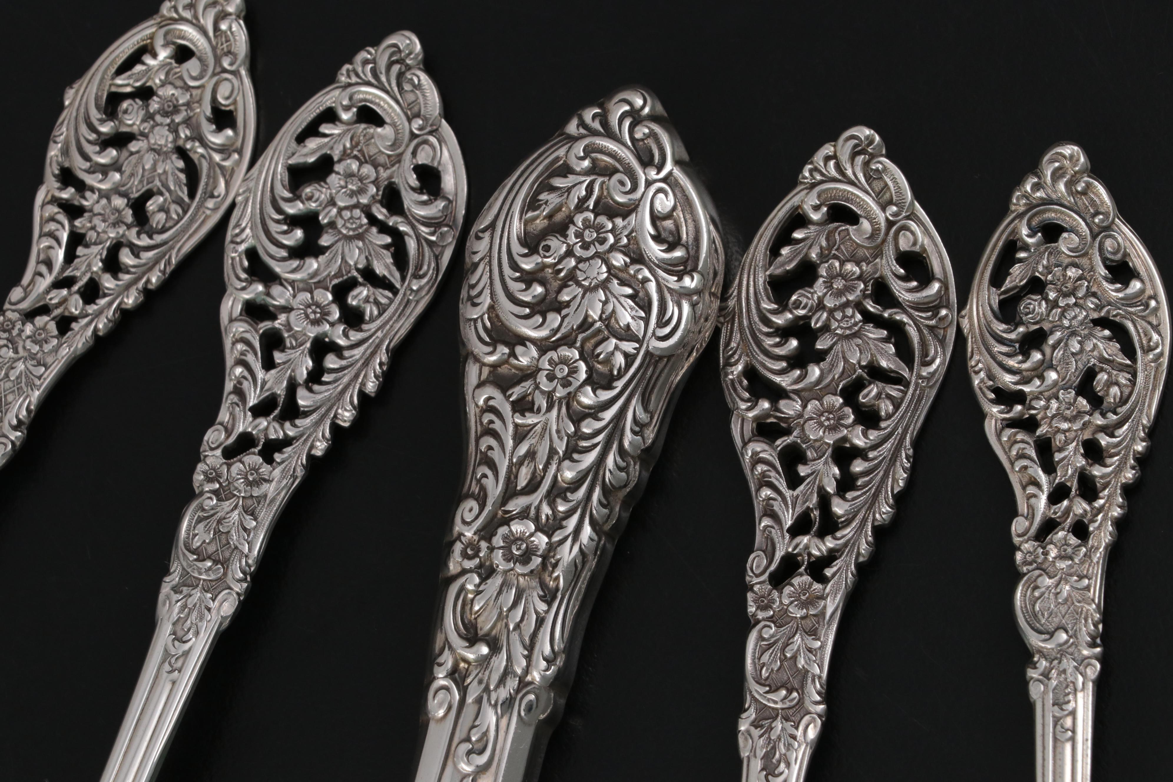 Reed & Barton "Florentine Lace" Sterling Silver Flatware in Chest