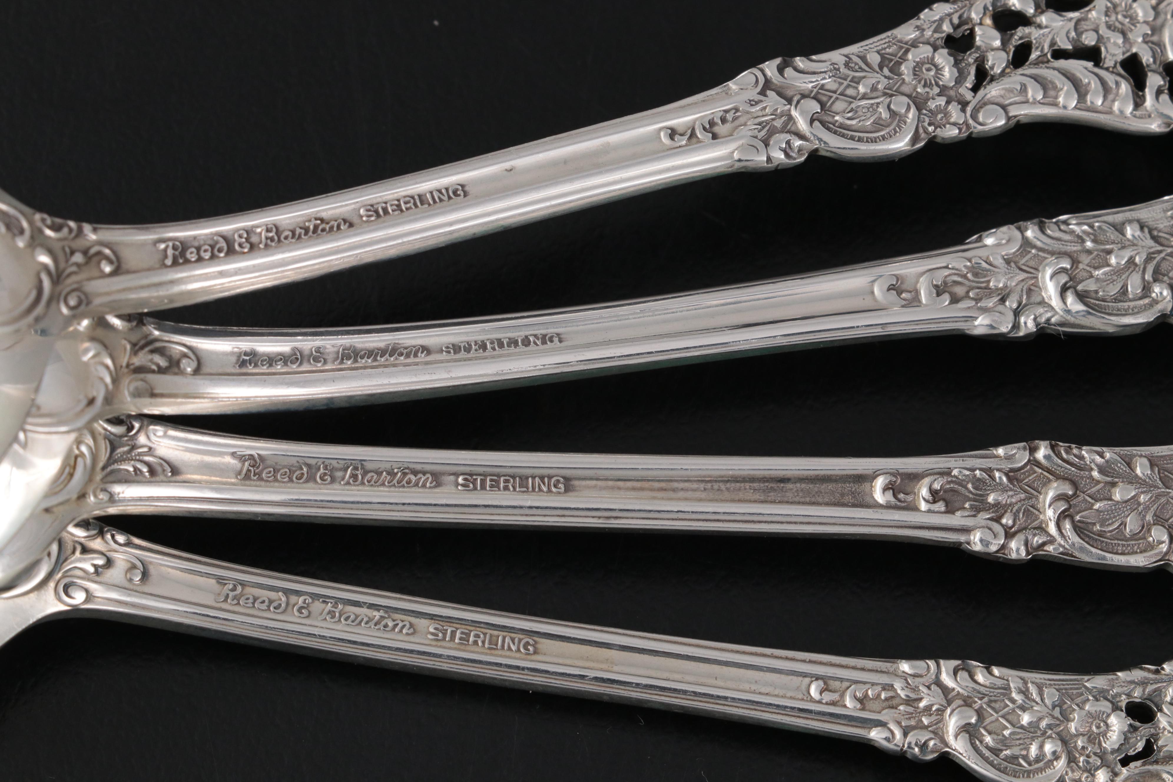 Reed & Barton "Florentine Lace" Sterling Silver Flatware in Chest