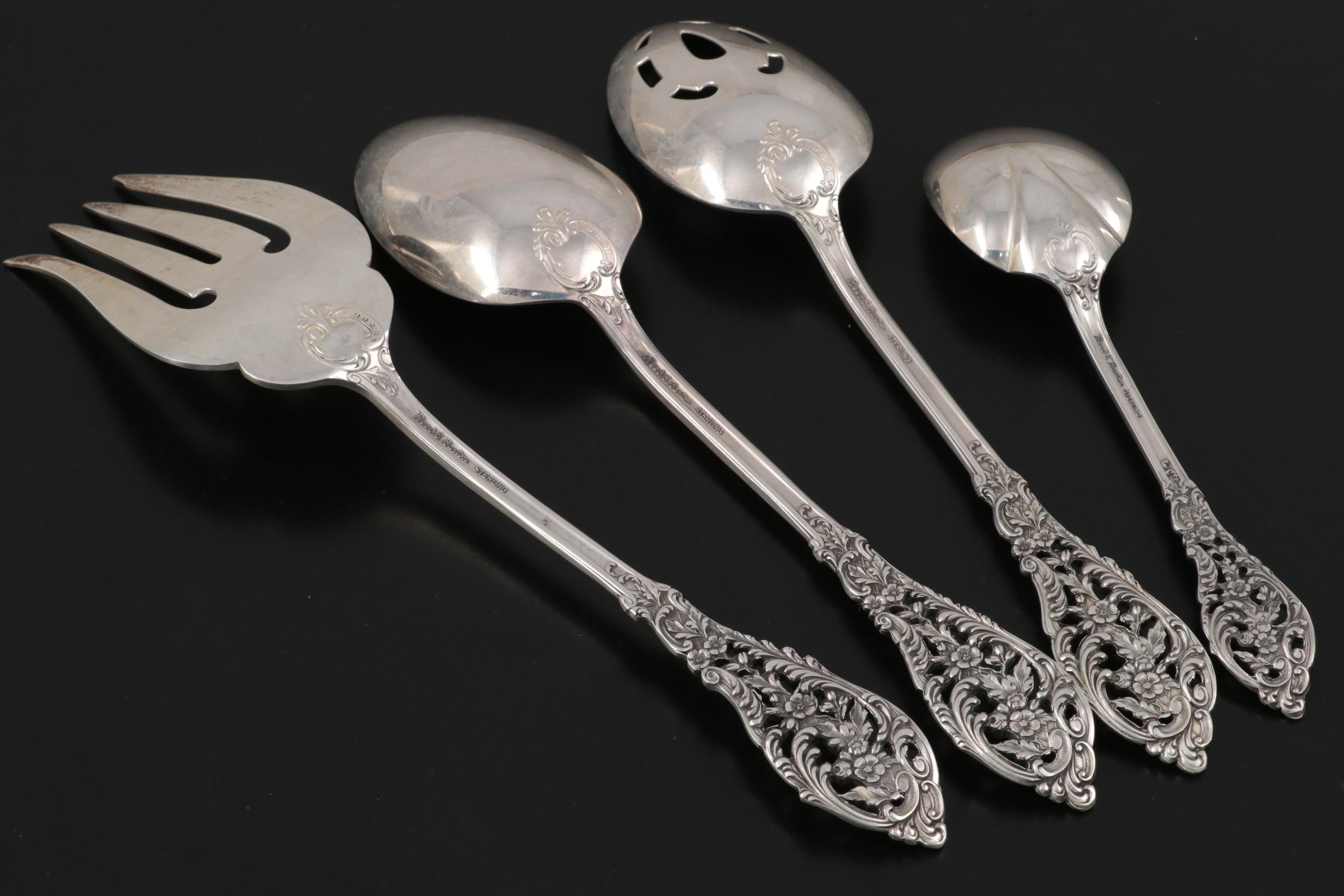 Reed & Barton "Florentine Lace" Sterling Silver Flatware in Chest