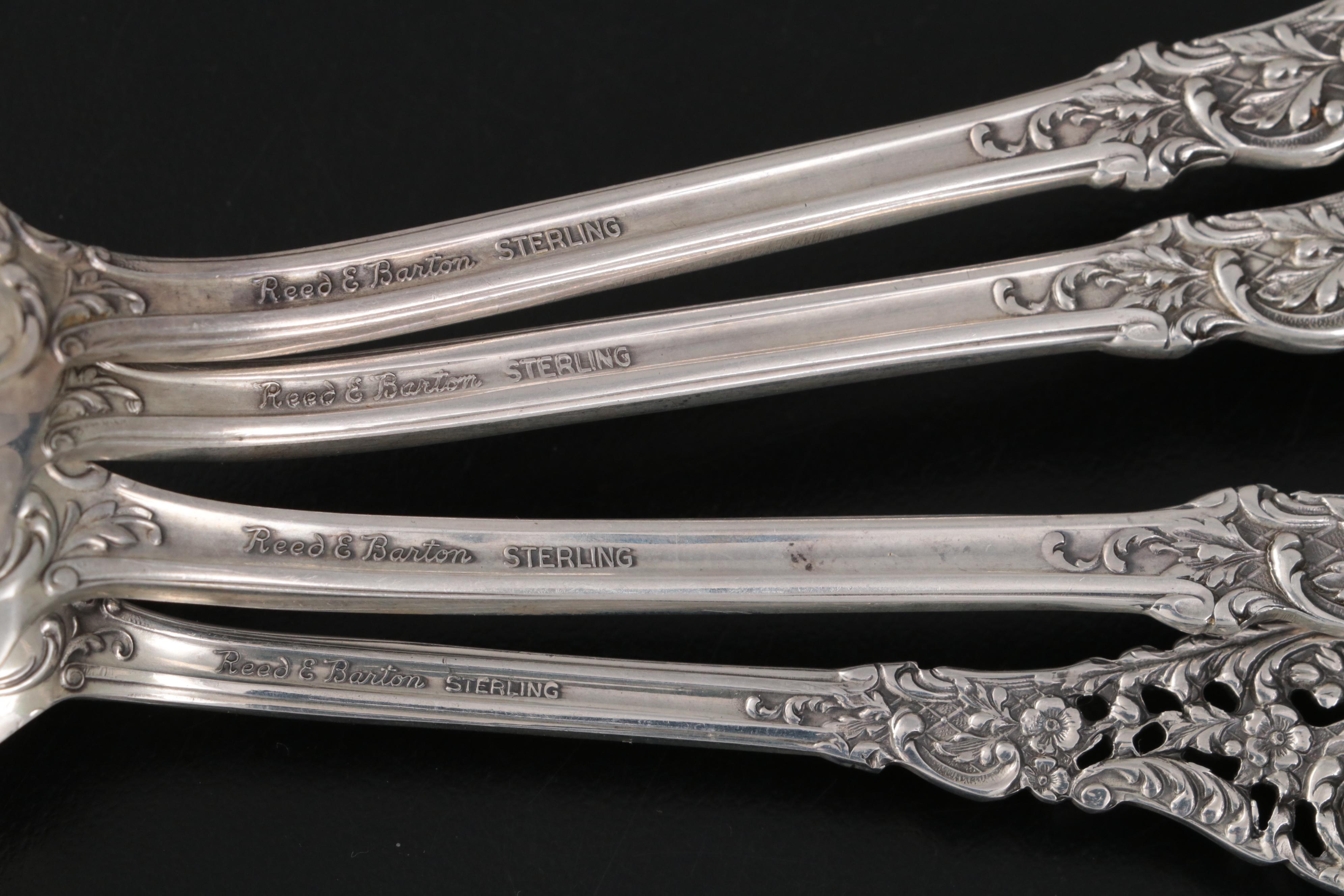 Reed & Barton "Florentine Lace" Sterling Silver Flatware in Chest