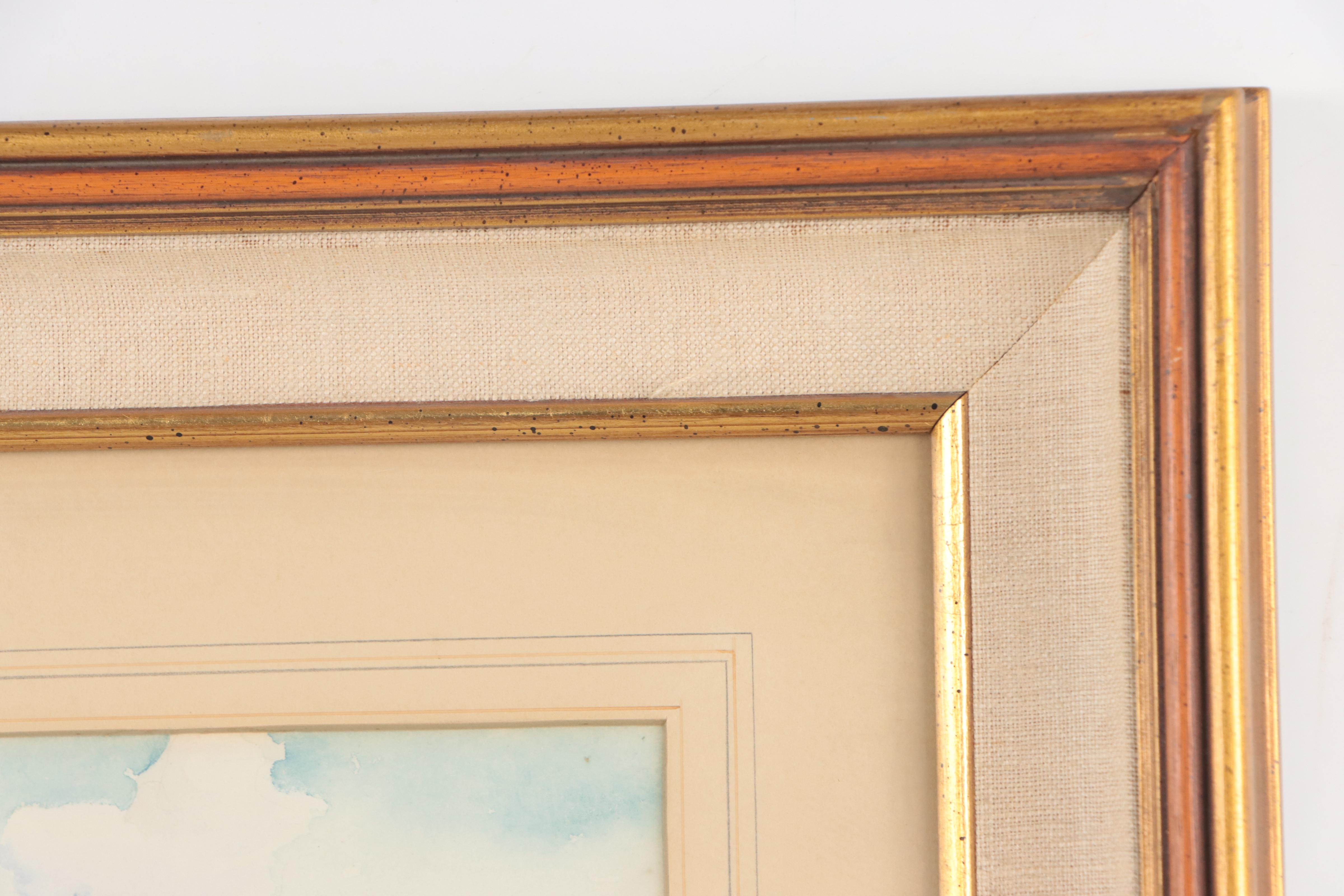 Dan Burne Jones Watercolor Painting "Mission Church," 1944