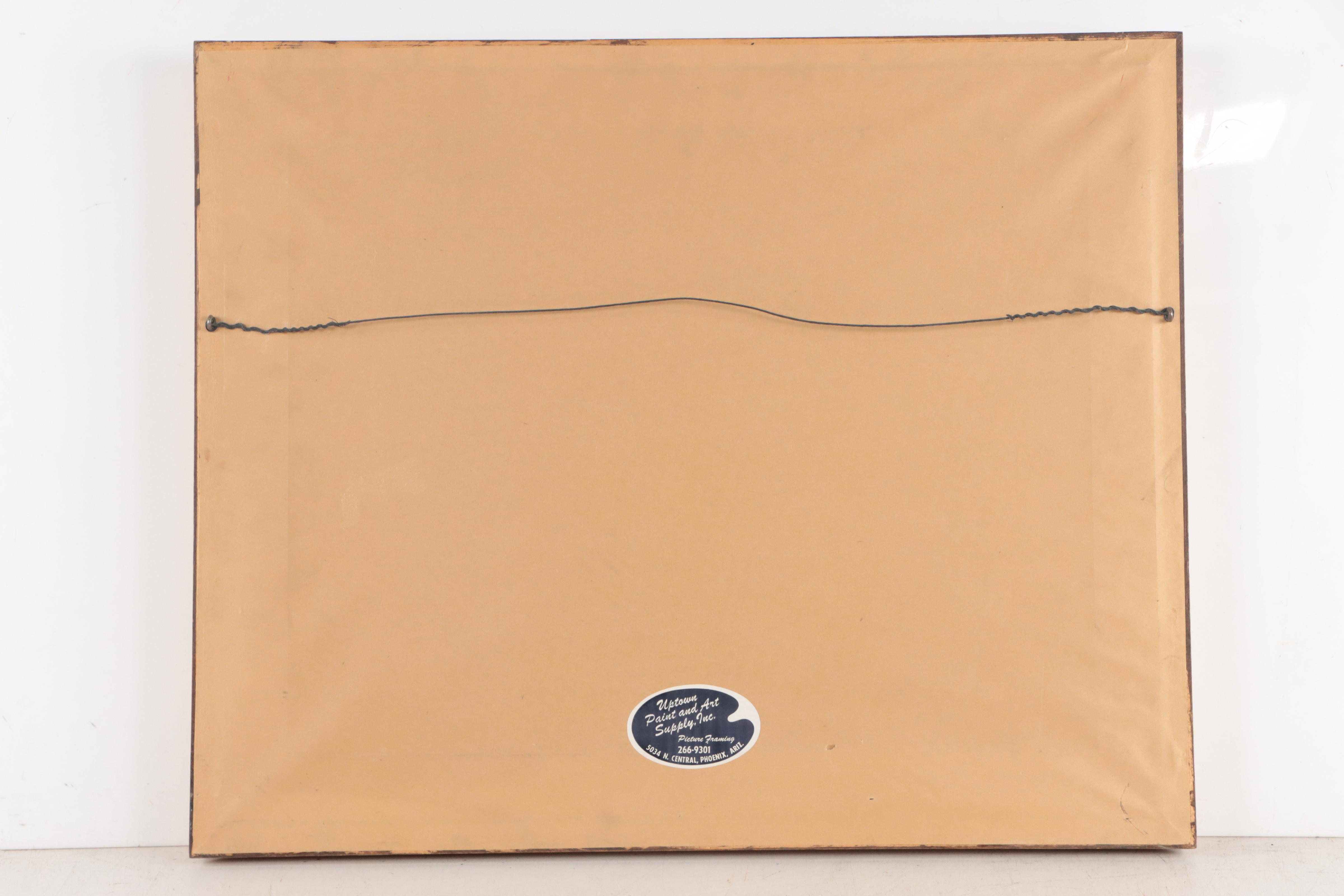 Dan Burne Jones Watercolor Painting "Mission Church," 1944