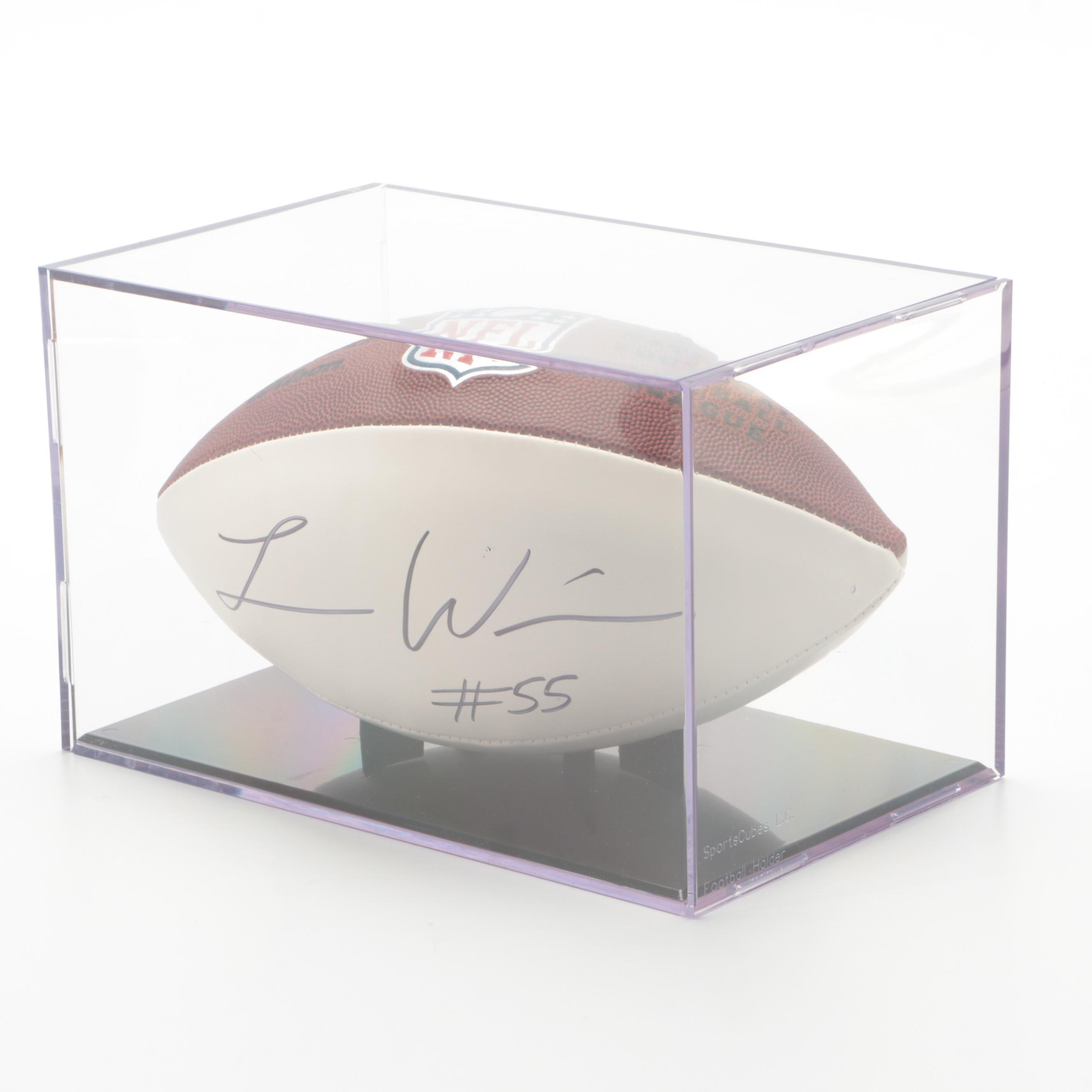 Logan Wilson Signed Wilson "The Duke" Football with Plastic Display Case