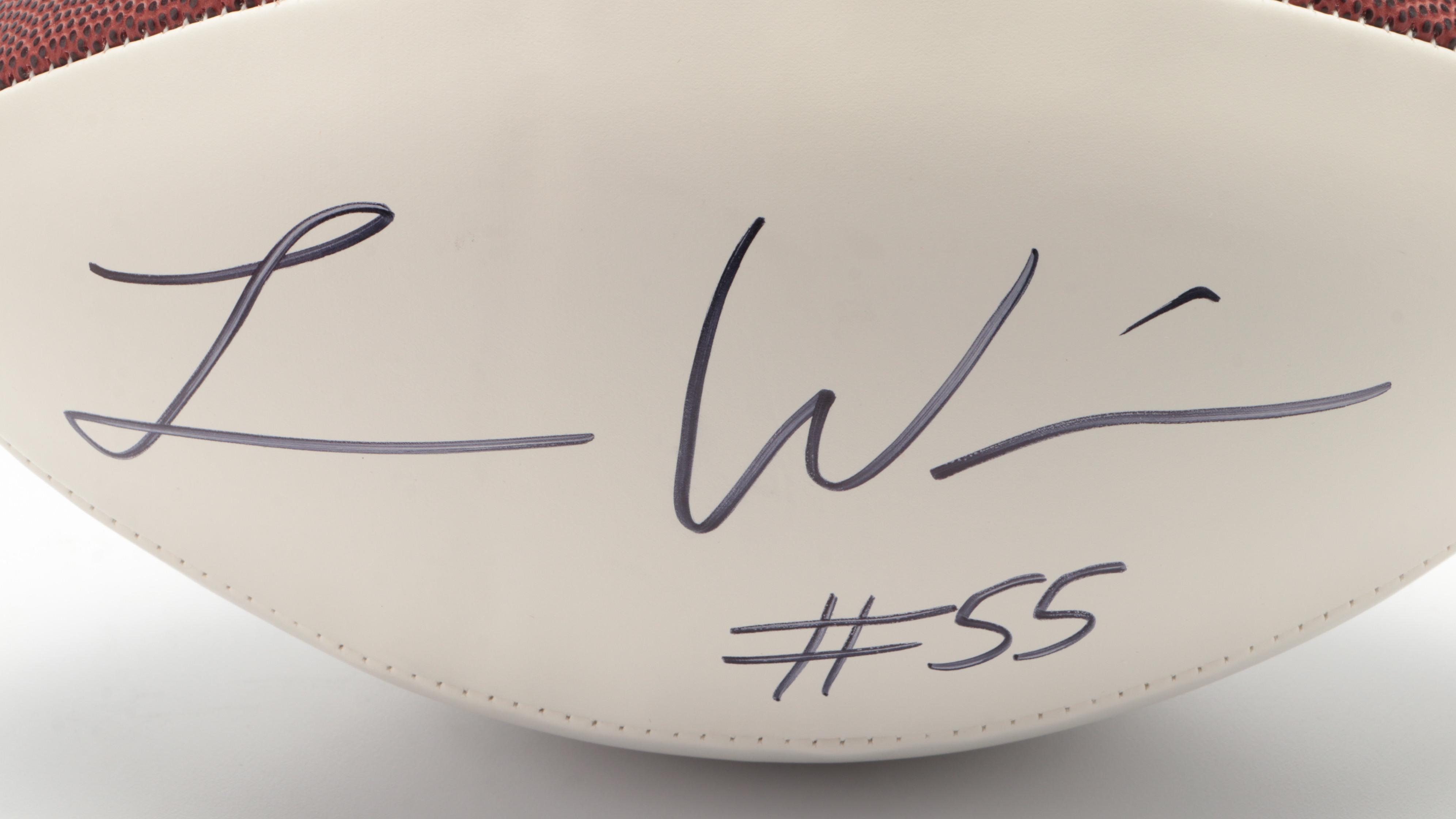 Logan Wilson Signed Wilson "The Duke" Football with Plastic Display Case