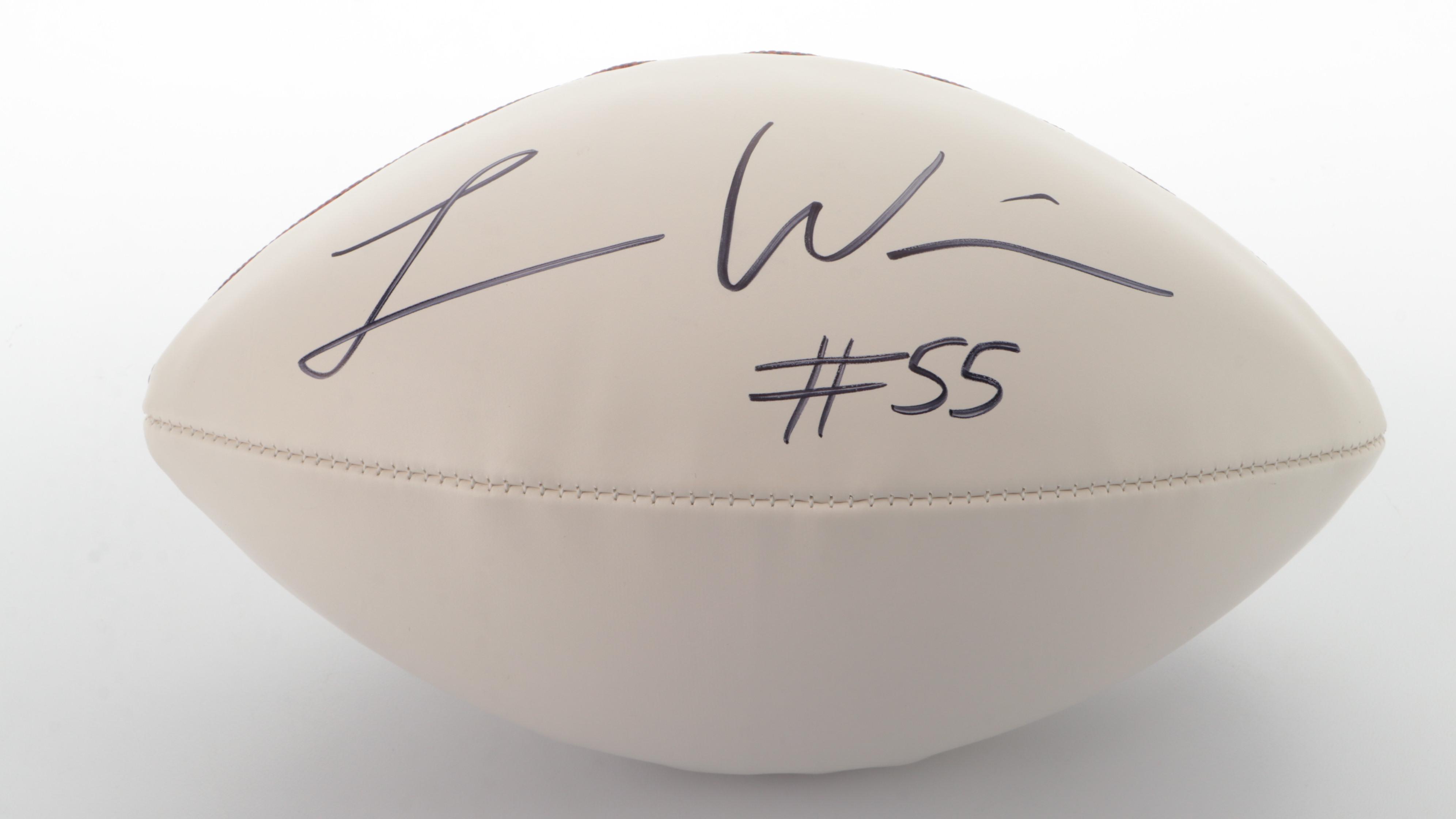 Logan Wilson Signed Wilson "The Duke" Football with Plastic Display Case