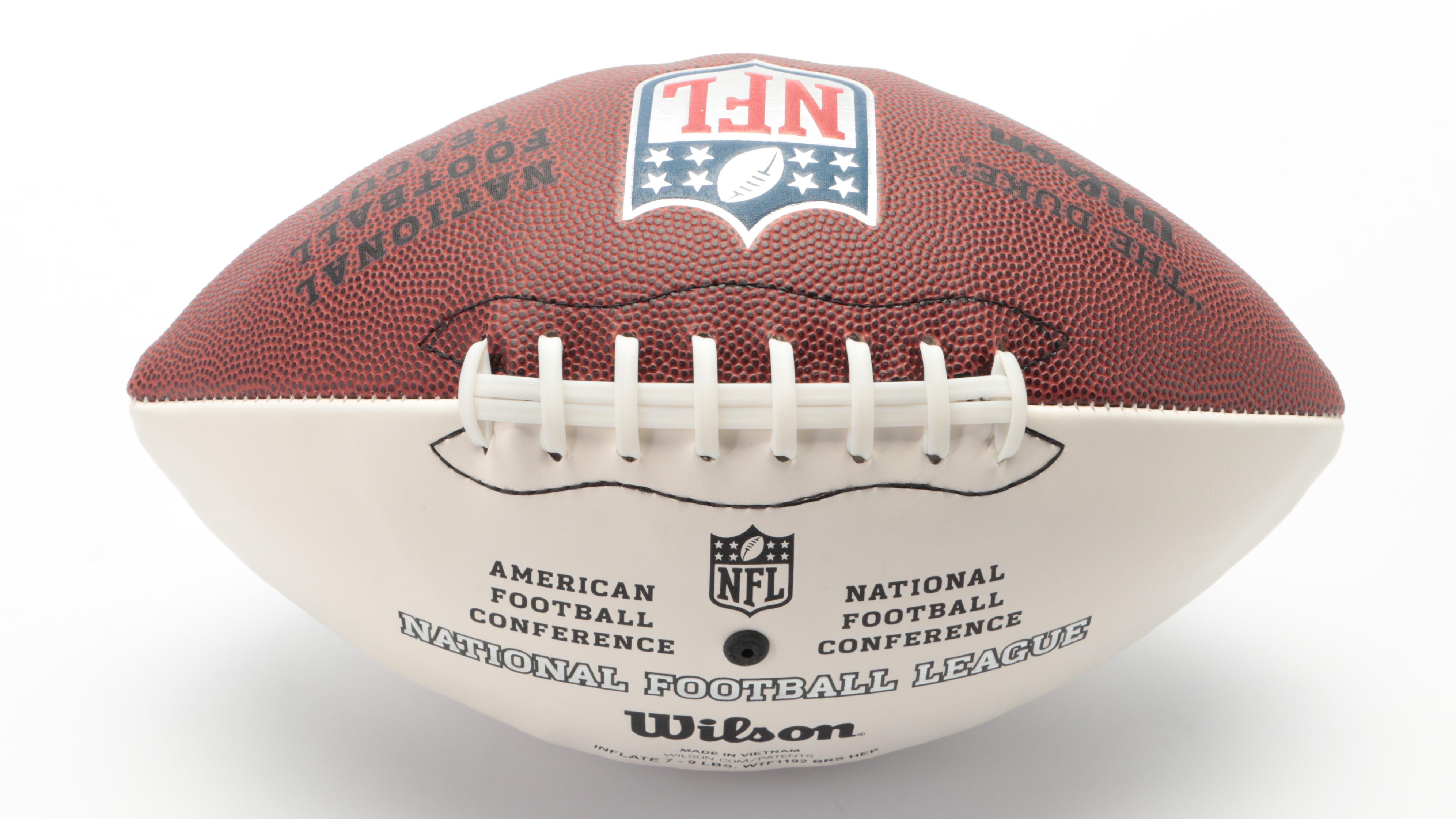 Logan Wilson Signed Wilson "The Duke" Football with Plastic Display Case