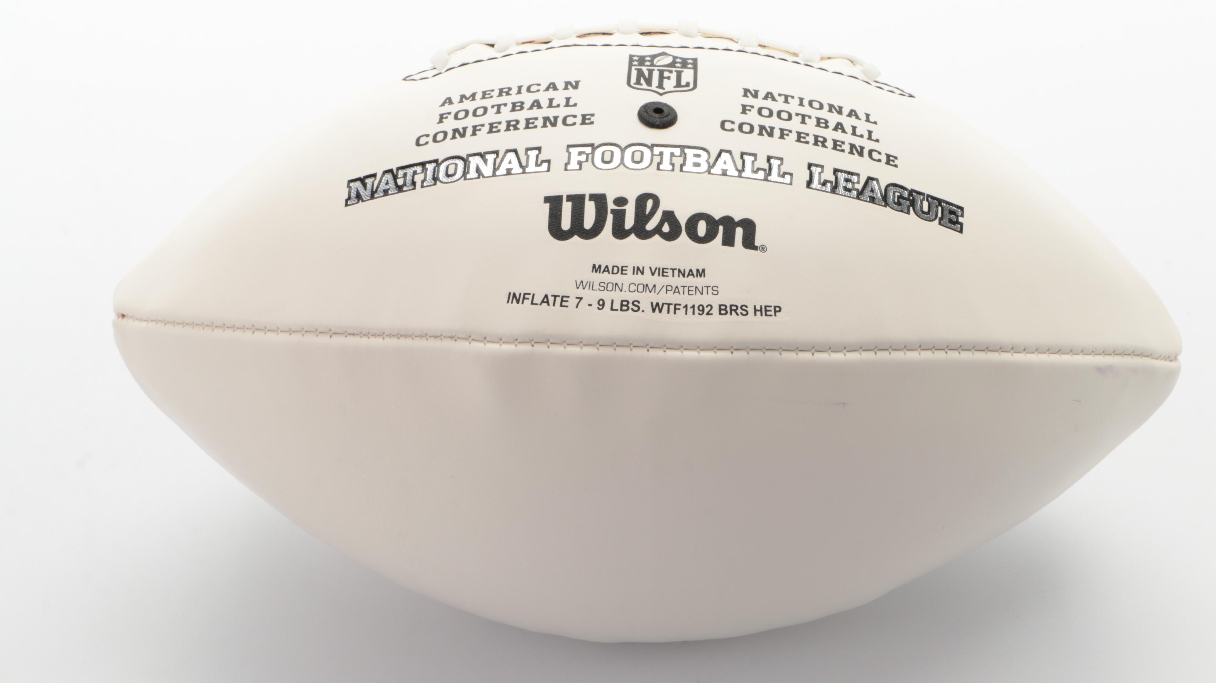 Logan Wilson Signed Wilson "The Duke" Football with Plastic Display Case