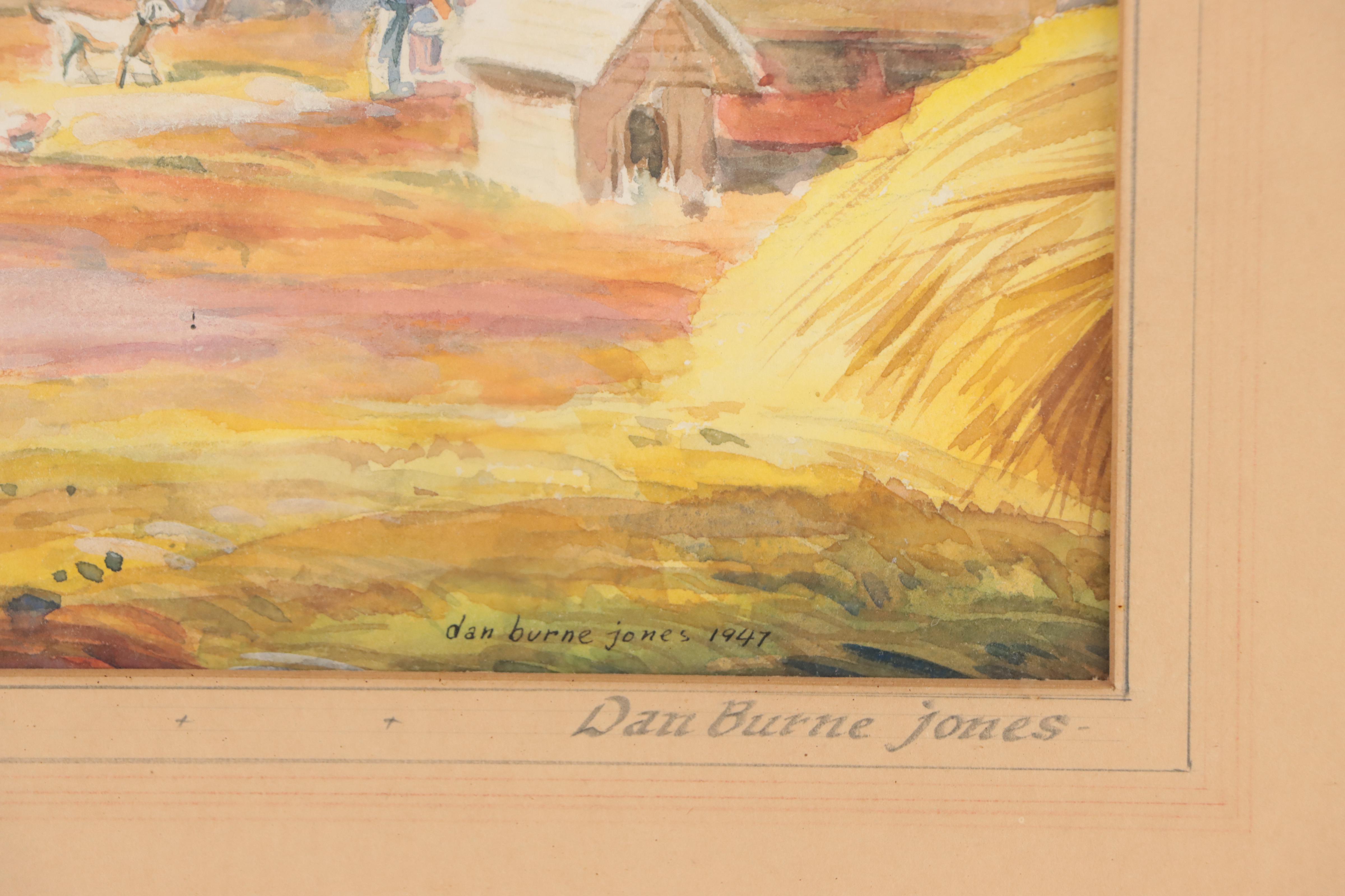 Dan Burne Jones Watercolor Painting "November in Door County," 1947