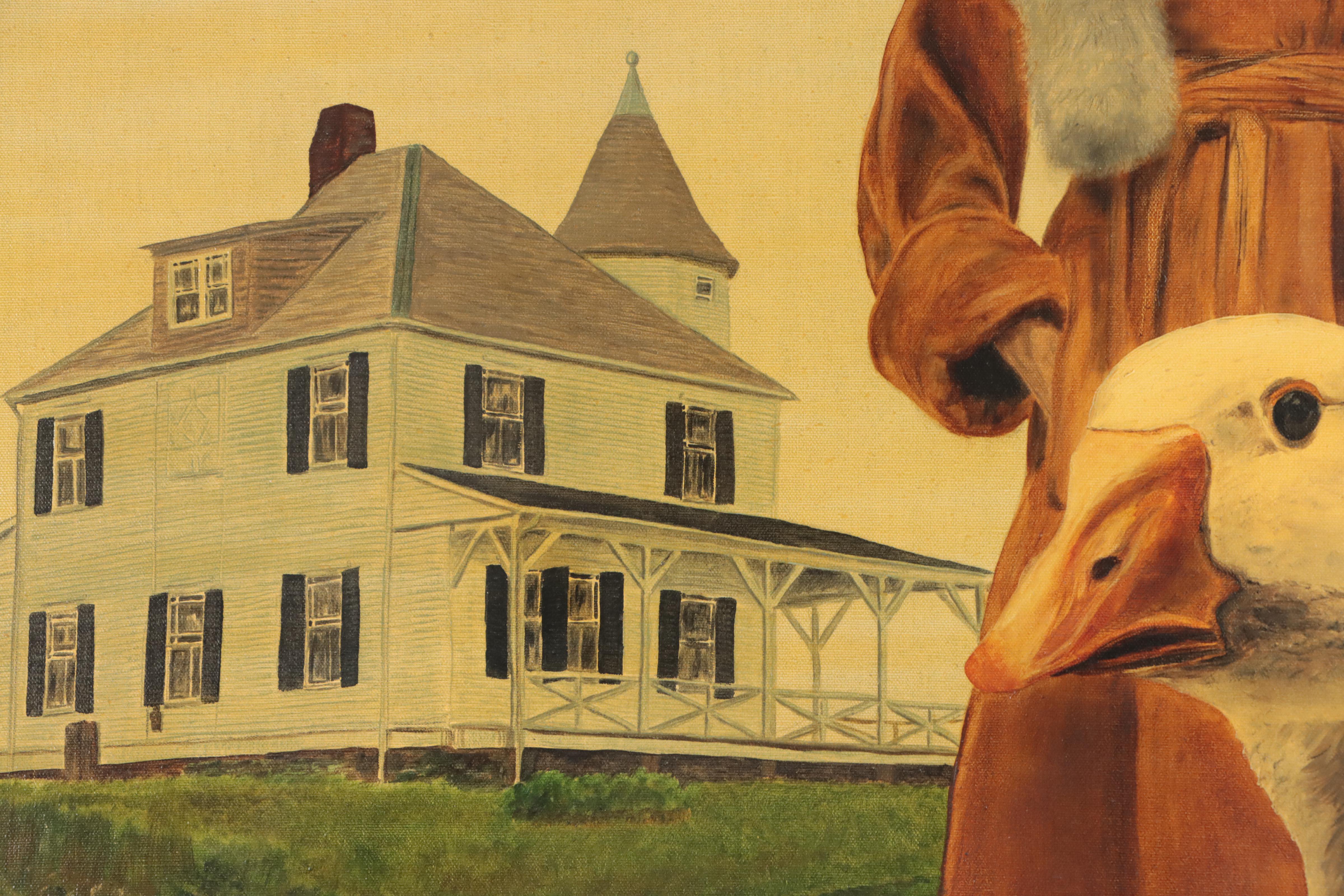 Tom Cameron Oil Painting "I Will Not Wear A Goose Down Jacket," 1981