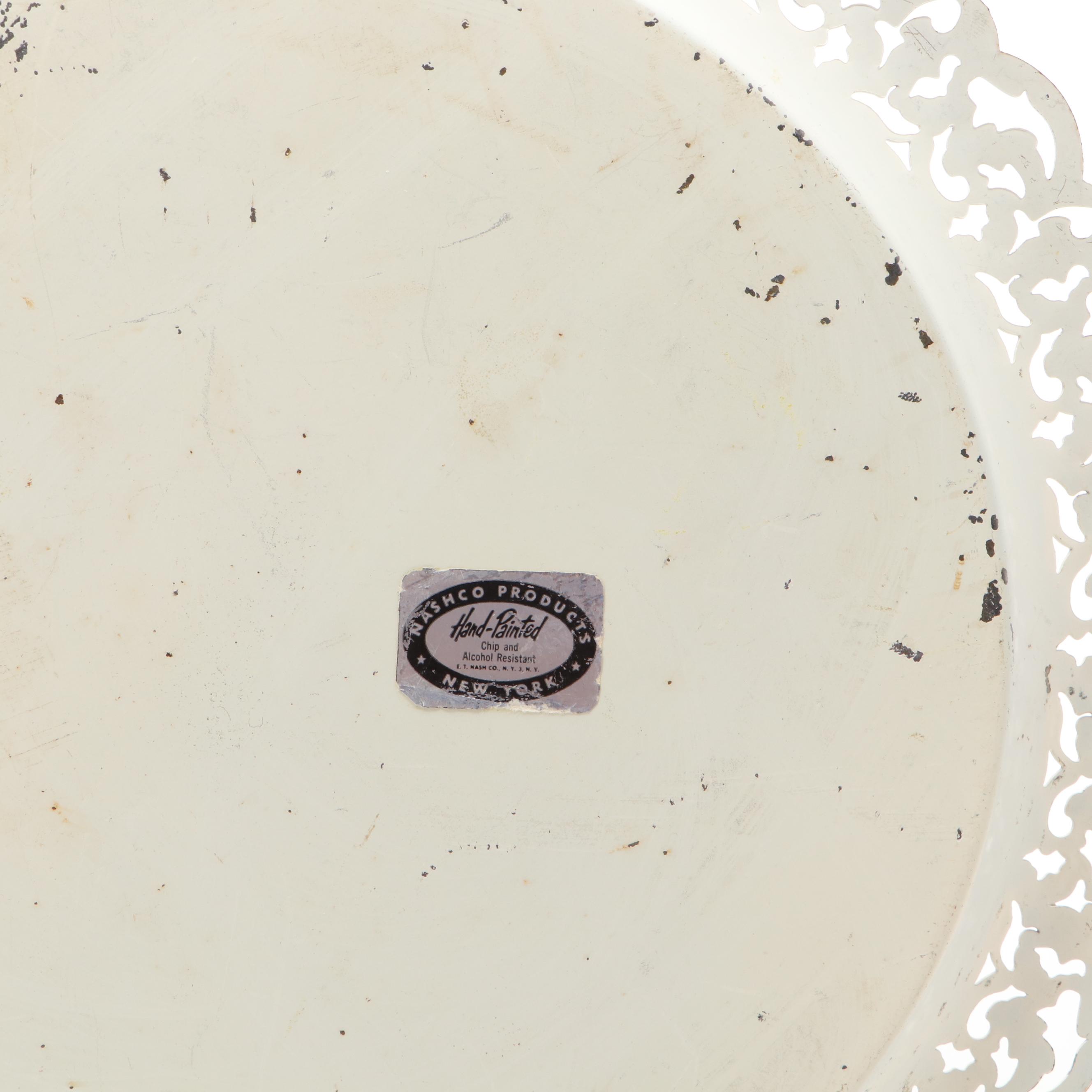 Nashco Products Hand-Painted Gilt Toleware Trays