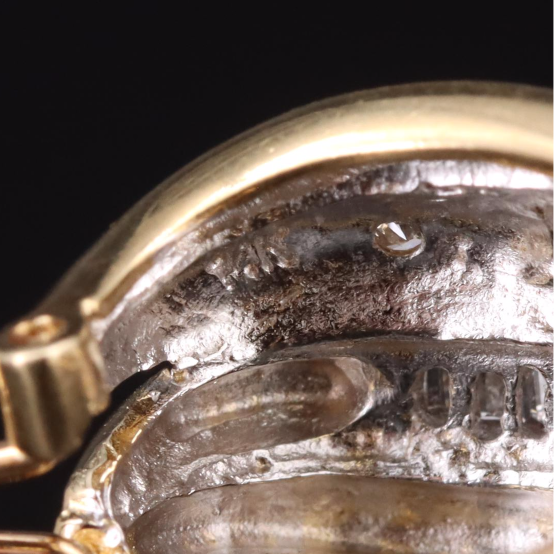 14K Diamond J-Hoop Earrings