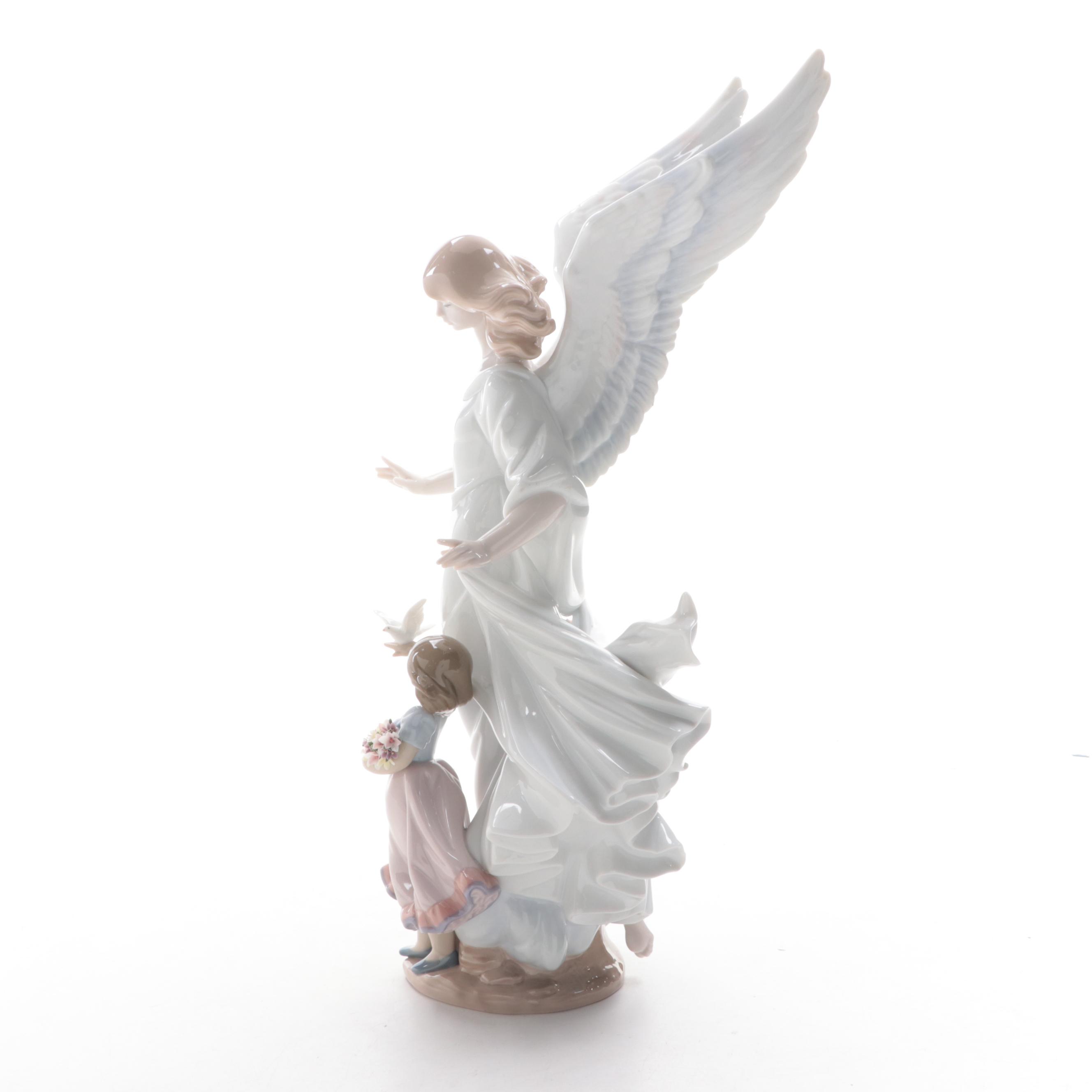 Lladró Porcelain "Guardian Angel" Figurine