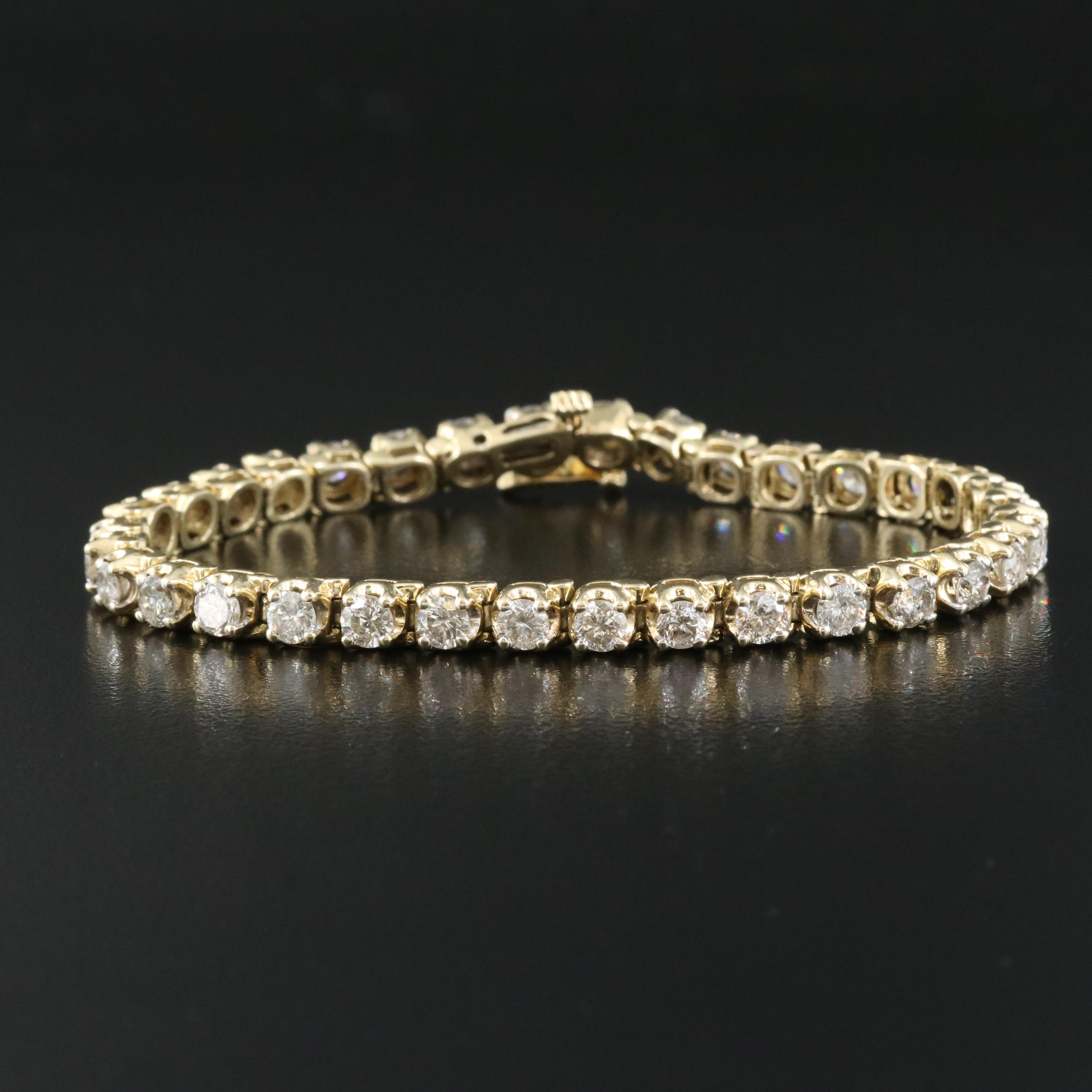 14K 6.06 CTW Diamond Line Bracelet
