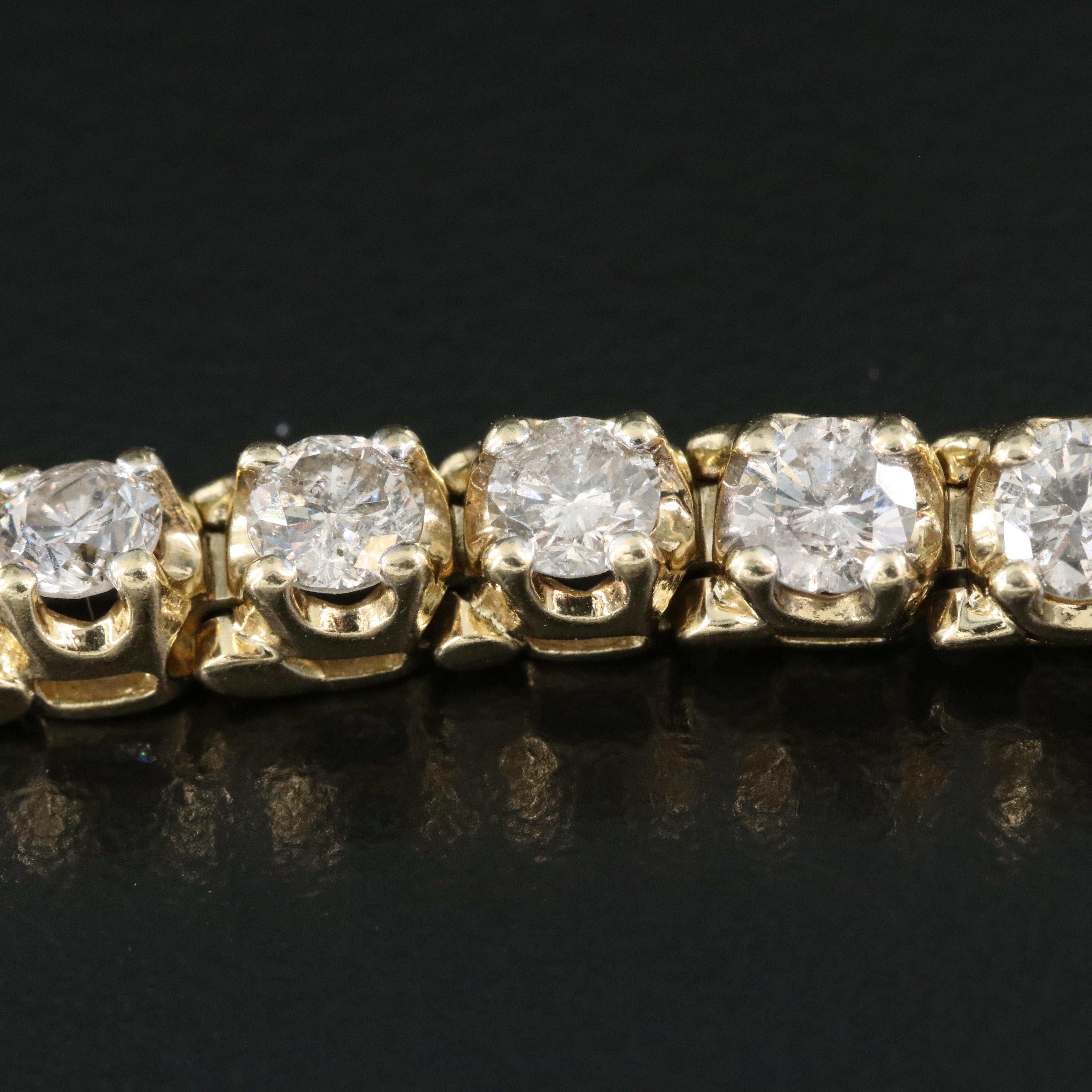 14K 6.06 CTW Diamond Line Bracelet