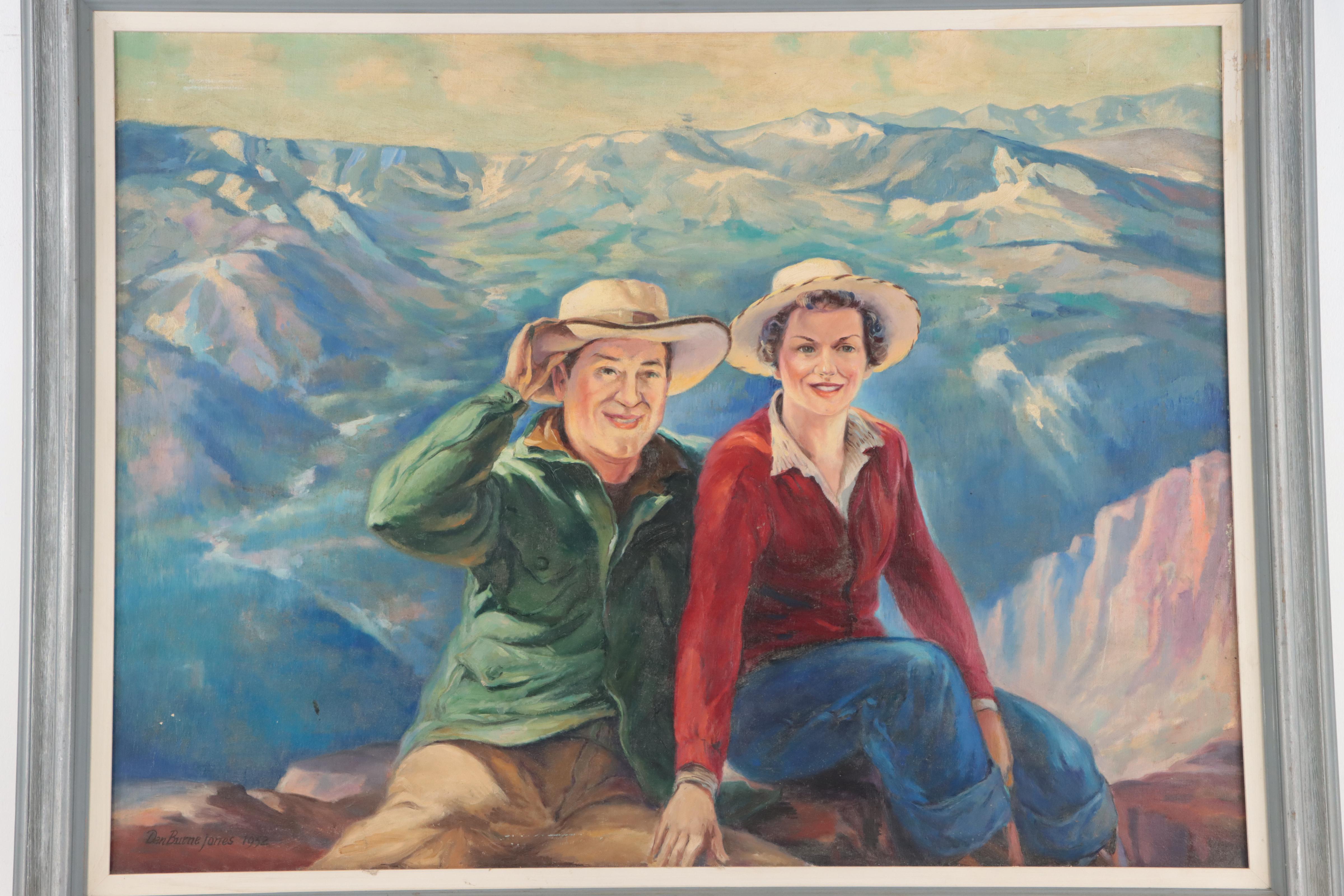 Dan Burne Jones Portrait Oil Painting, 1952