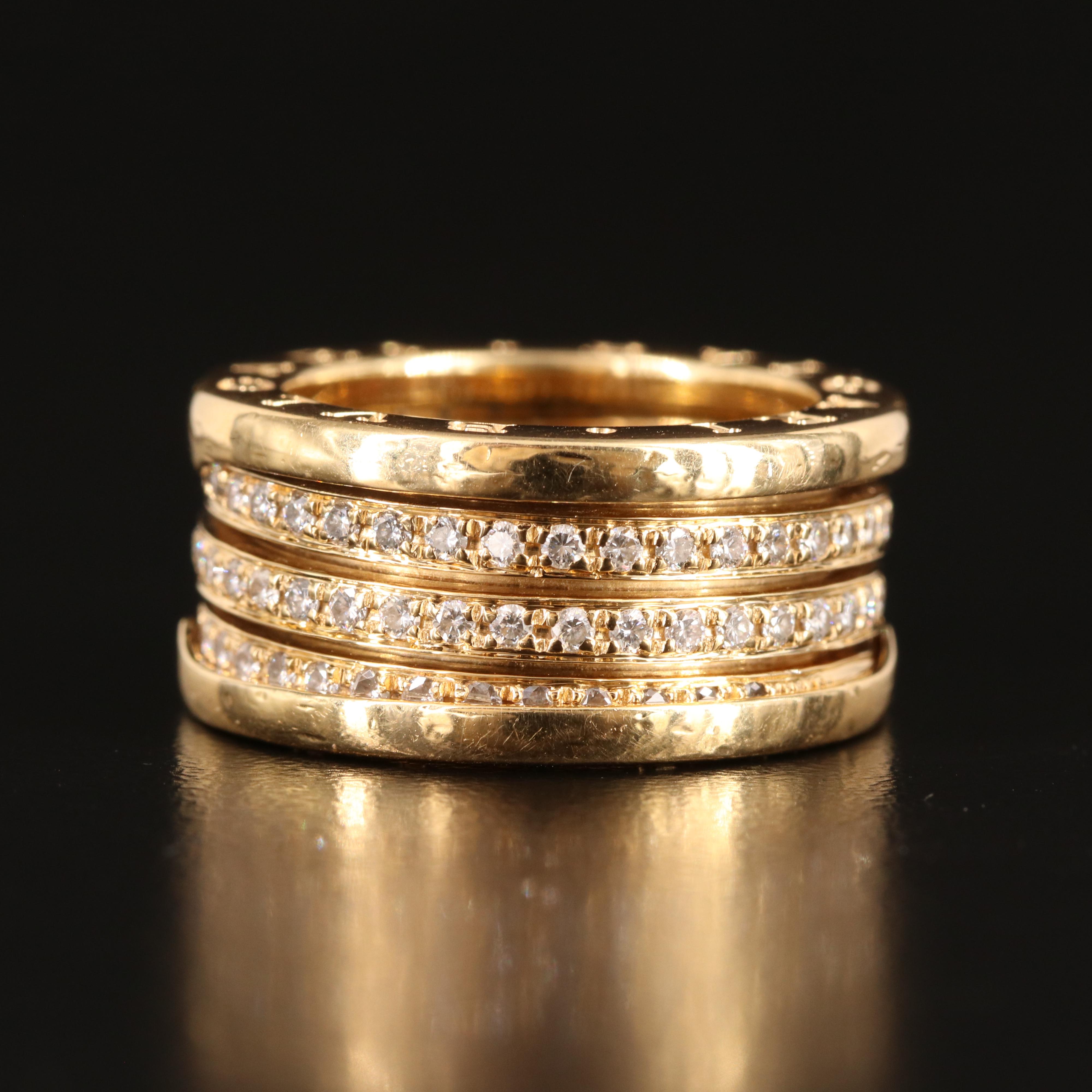 BVLGARI "B. Zero 1" 18K 1.03 CTW Diamond Band