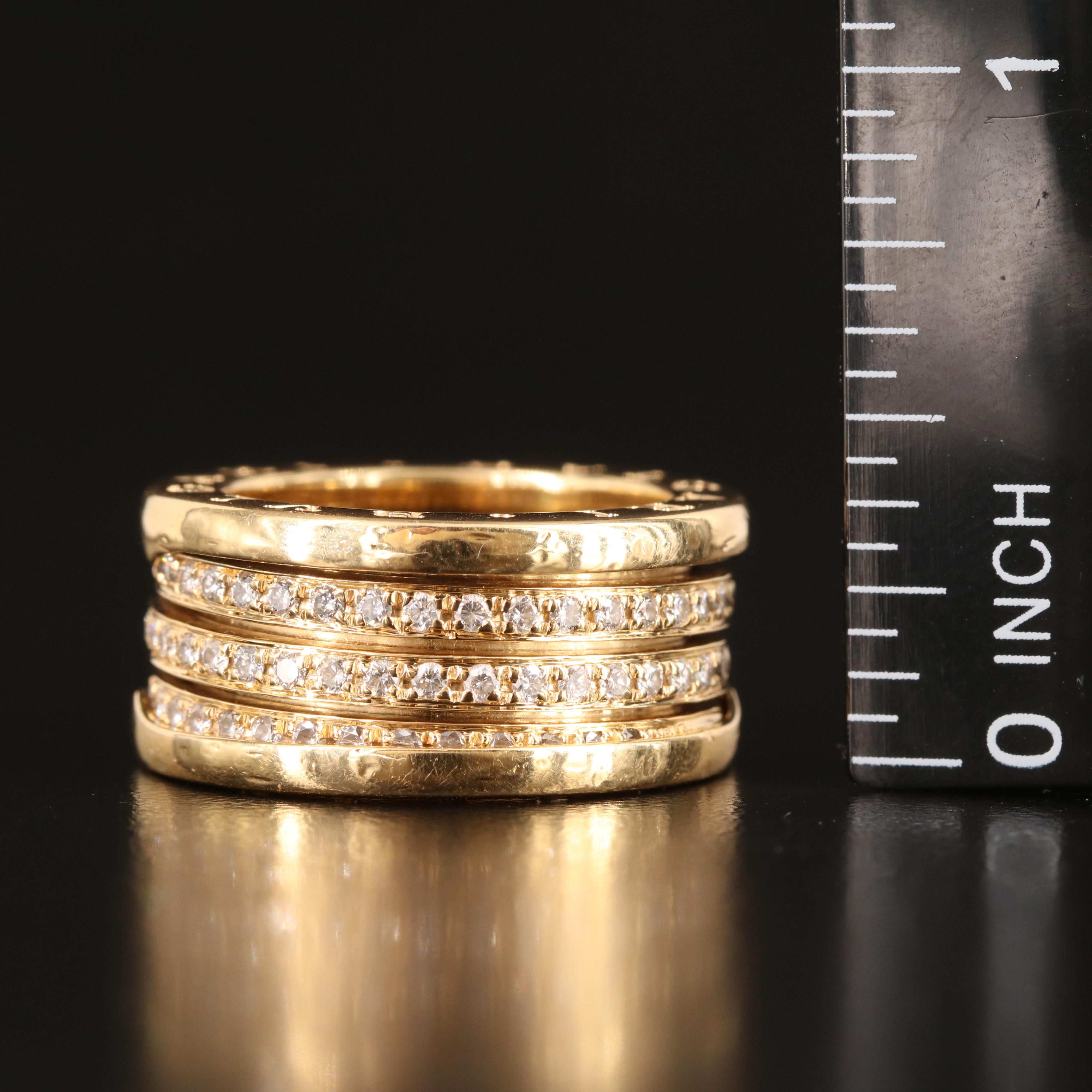 BVLGARI "B. Zero 1" 18K 1.03 CTW Diamond Band