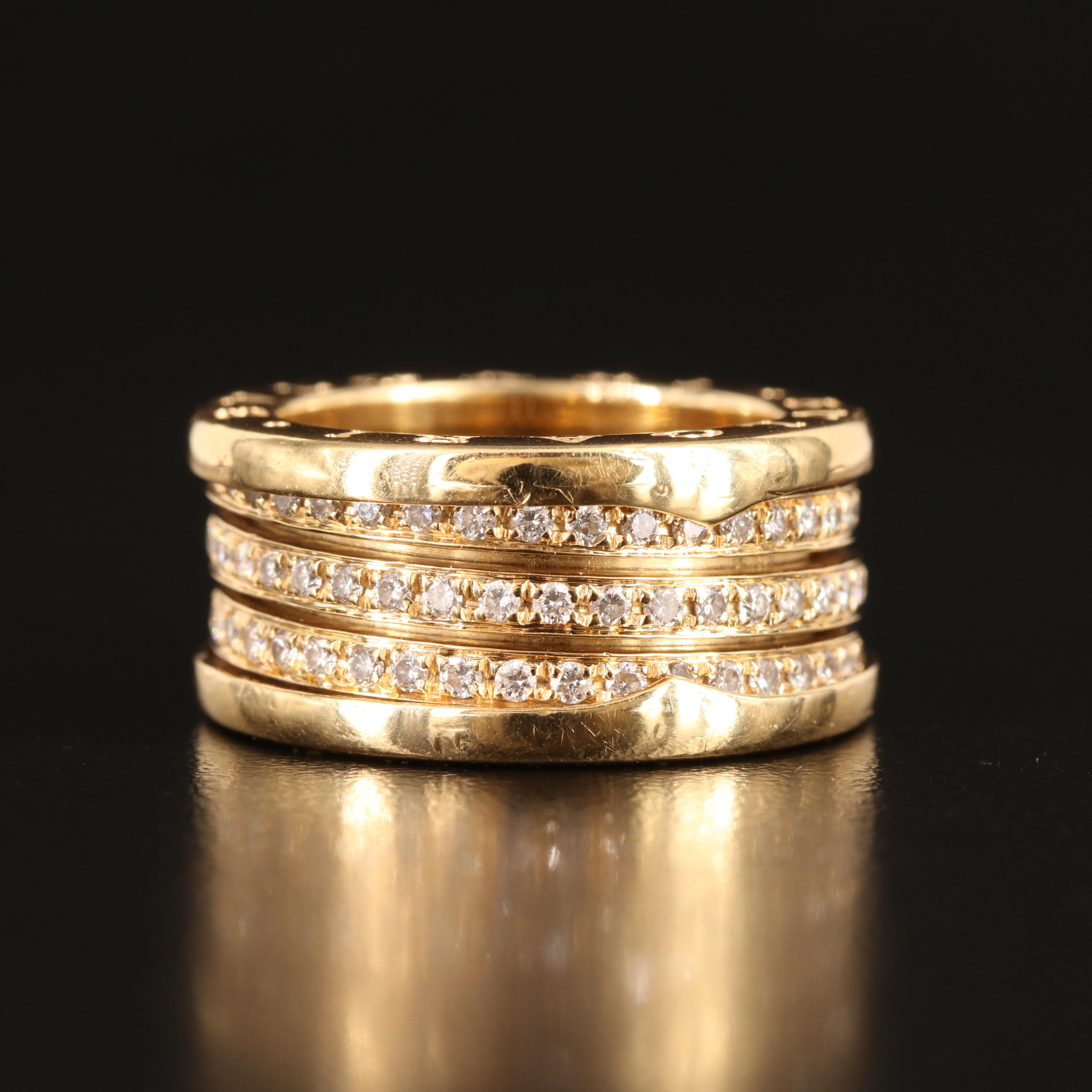BVLGARI "B. Zero 1" 18K 1.03 CTW Diamond Band