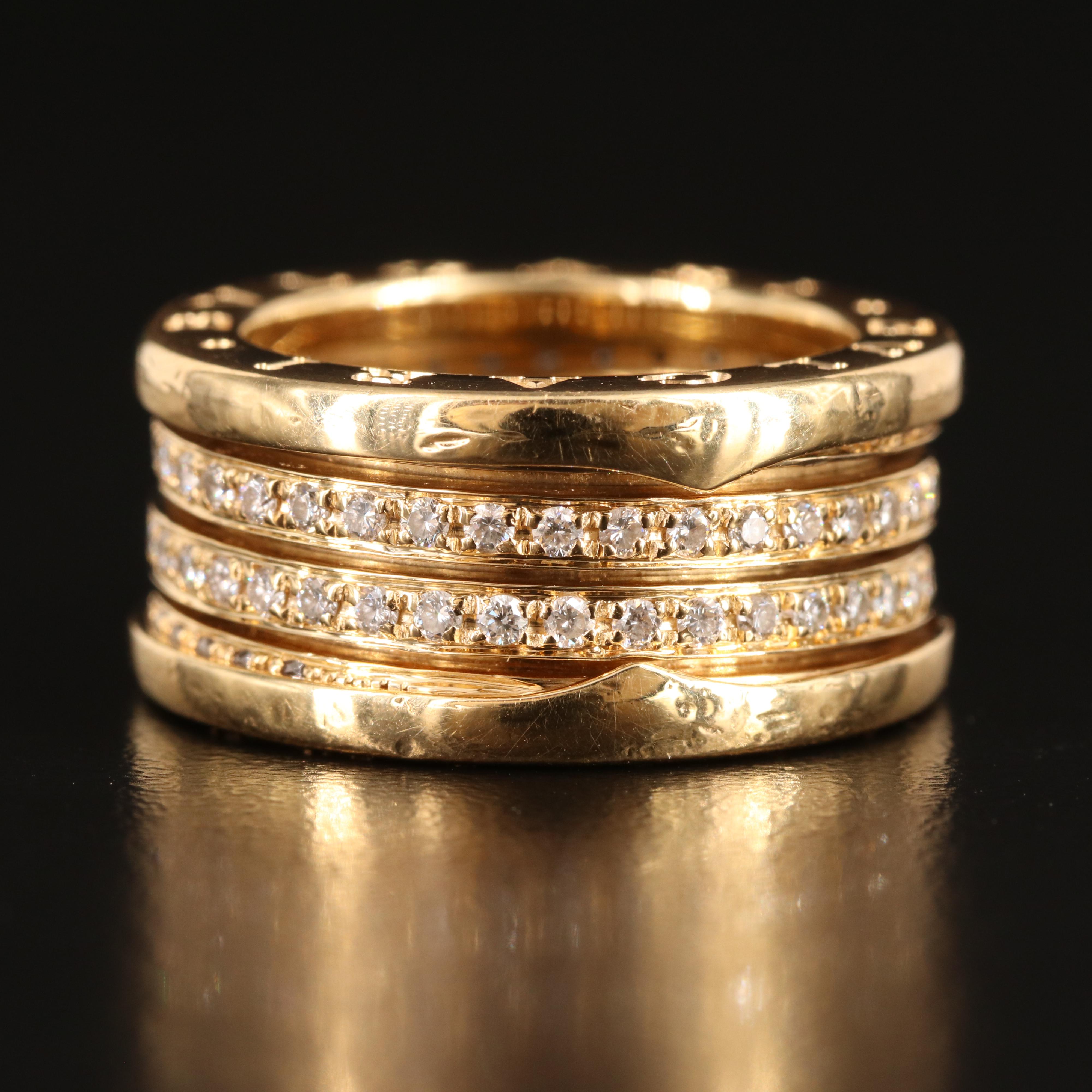 BVLGARI "B. Zero 1" 18K 1.03 CTW Diamond Band