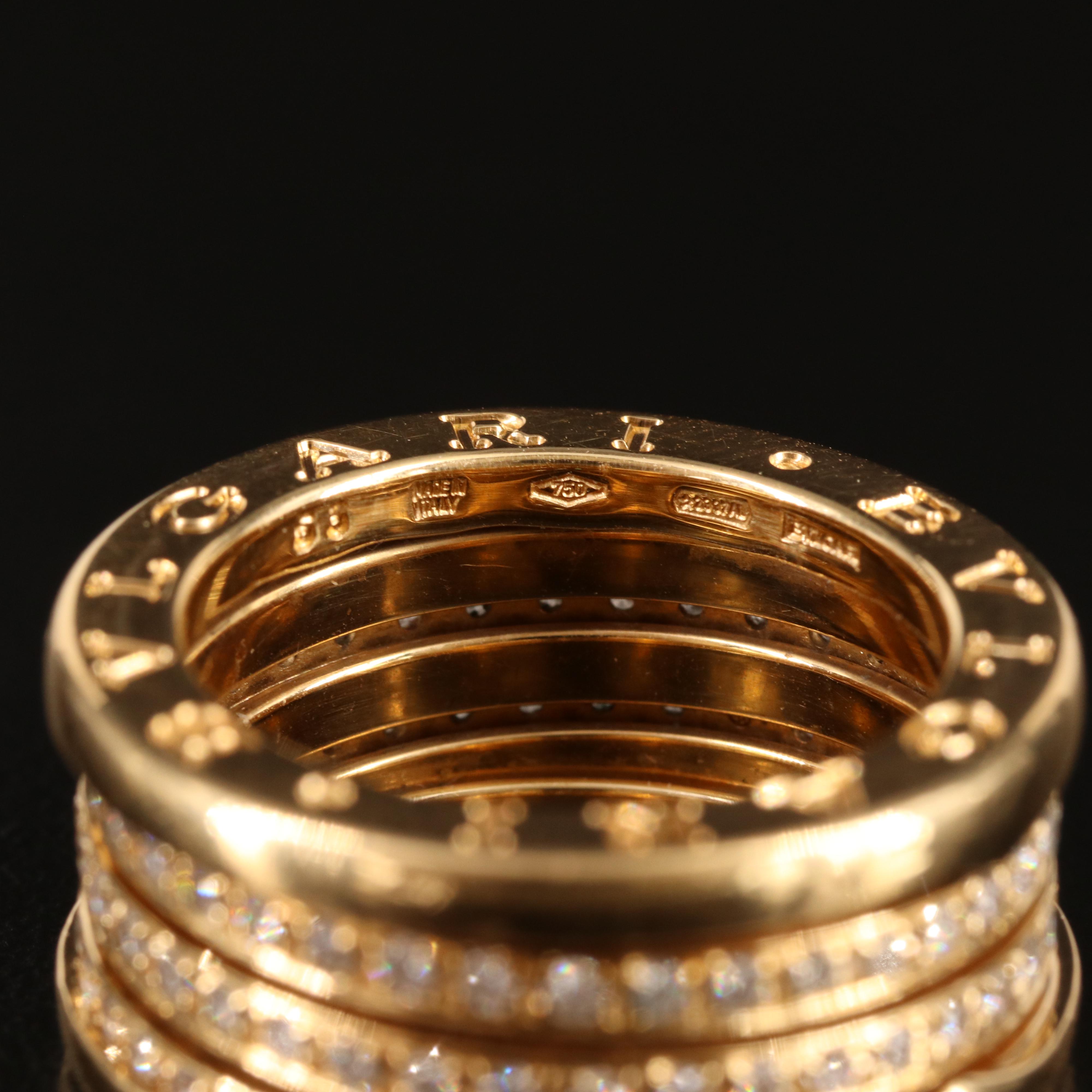 BVLGARI "B. Zero 1" 18K 1.03 CTW Diamond Band