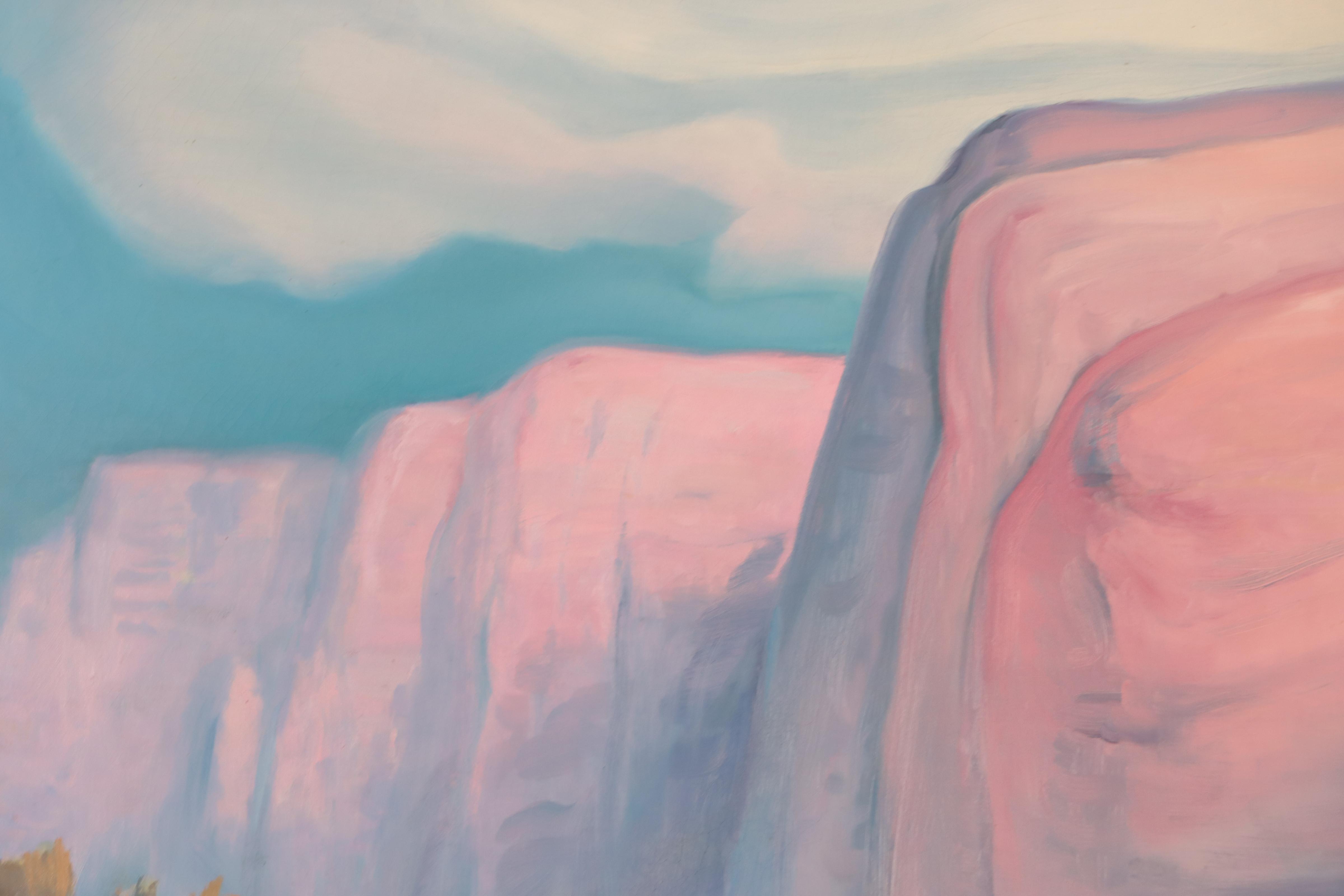 Dan Burne Jones Western Landscape Oil Painting, 1960