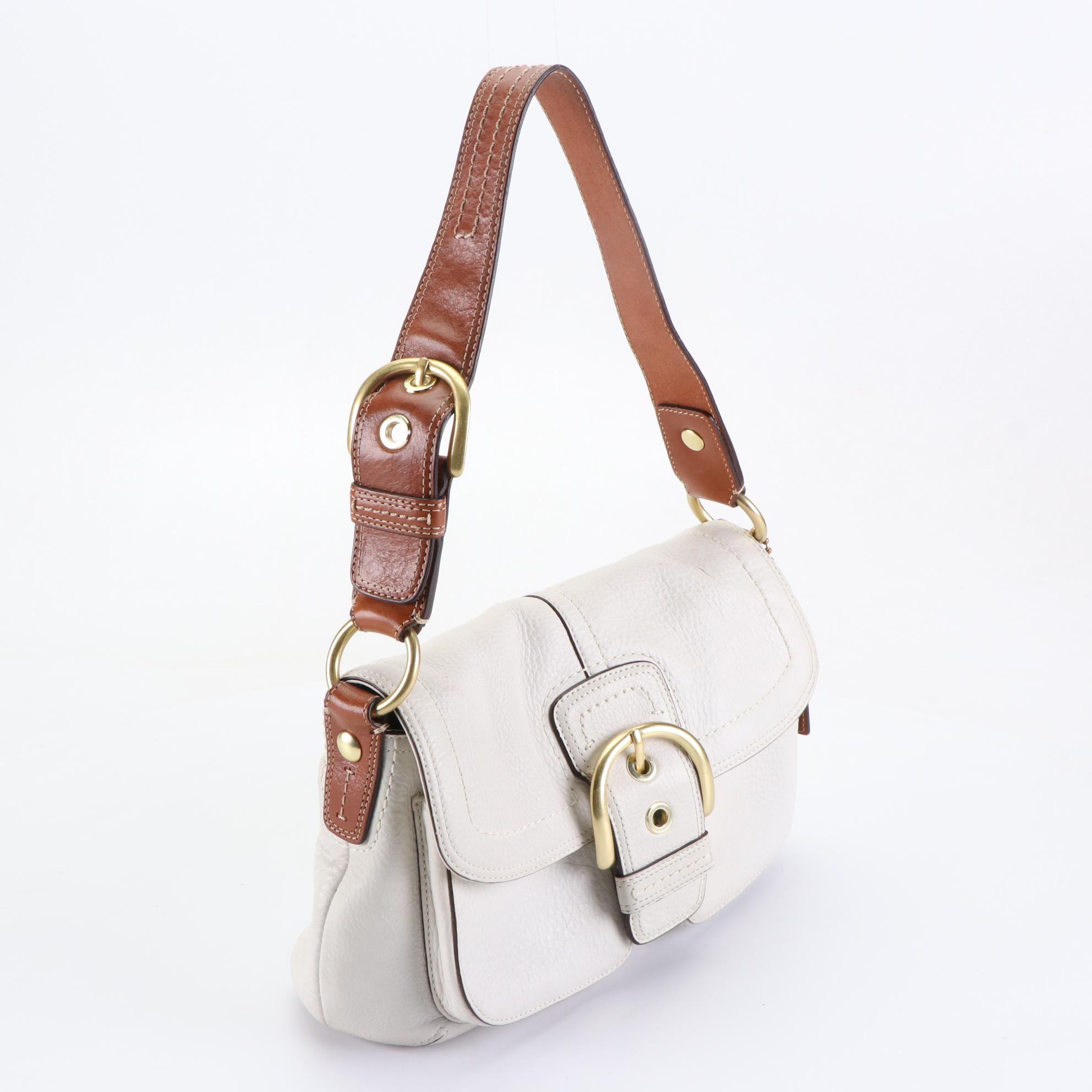 Coach Front-Flap Shoulder Bag in Grained Leather