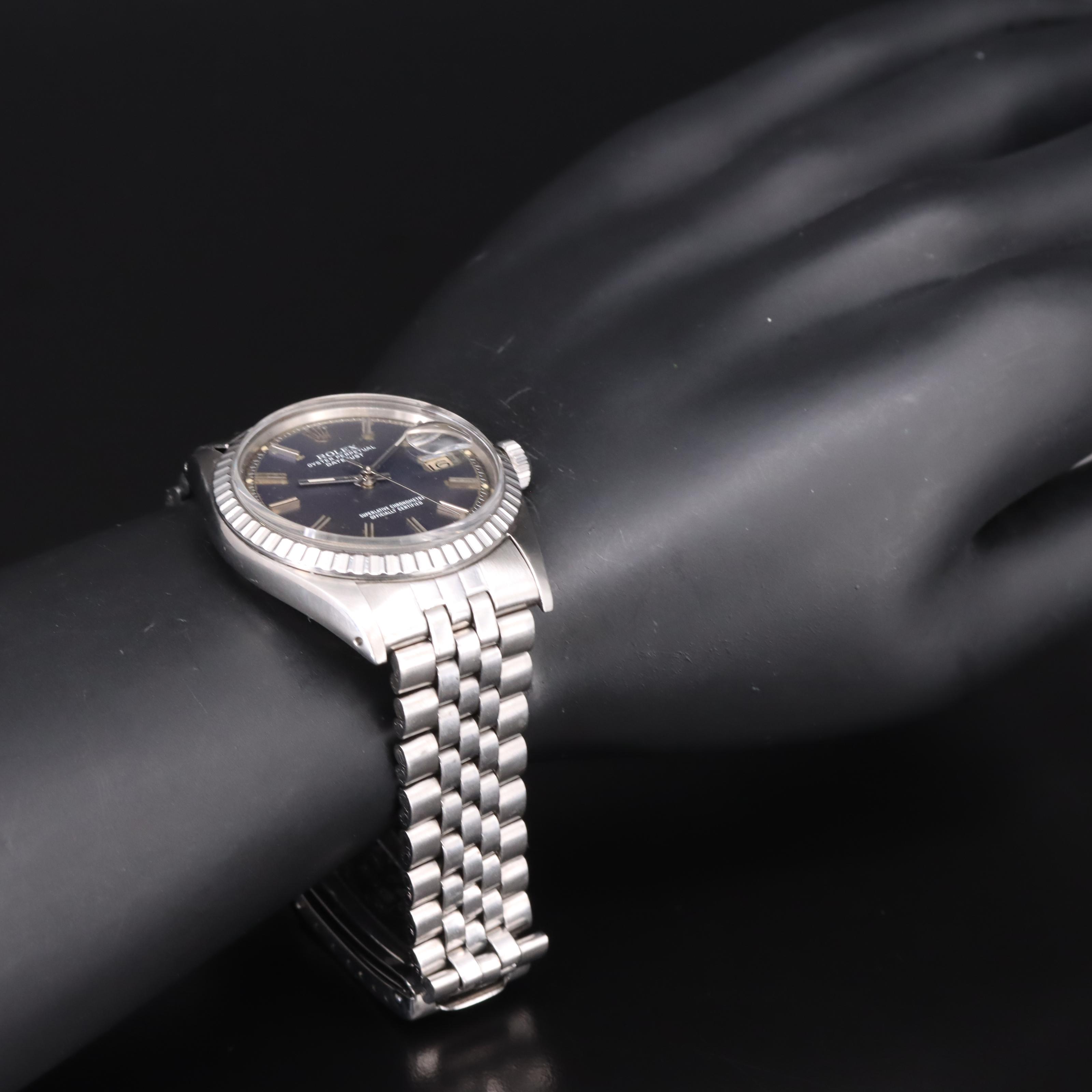 1973 Rolex Oyster Perpetual Datejust "Pie Pan" Sigma Dial Watch