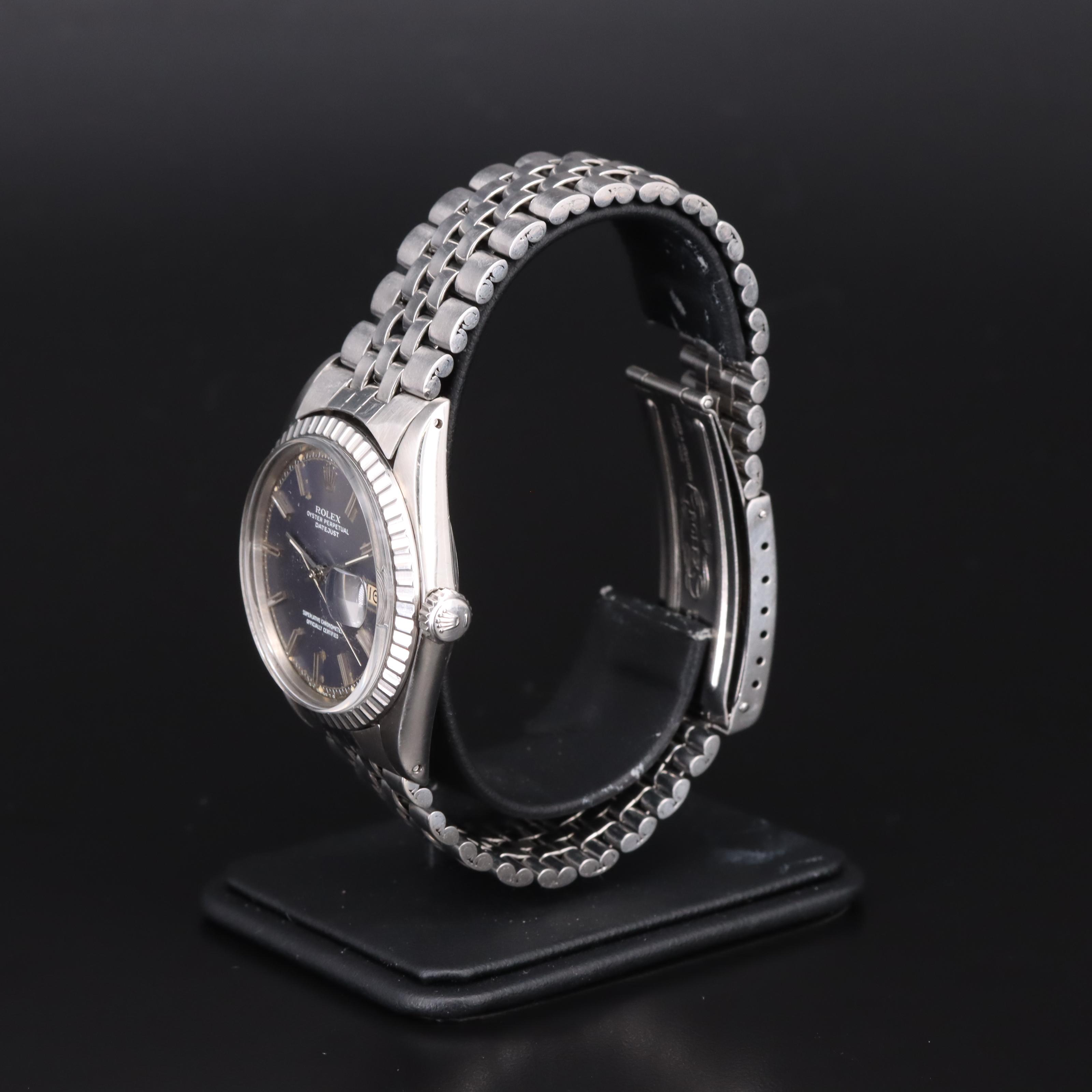 1973 Rolex Oyster Perpetual Datejust "Pie Pan" Sigma Dial Watch