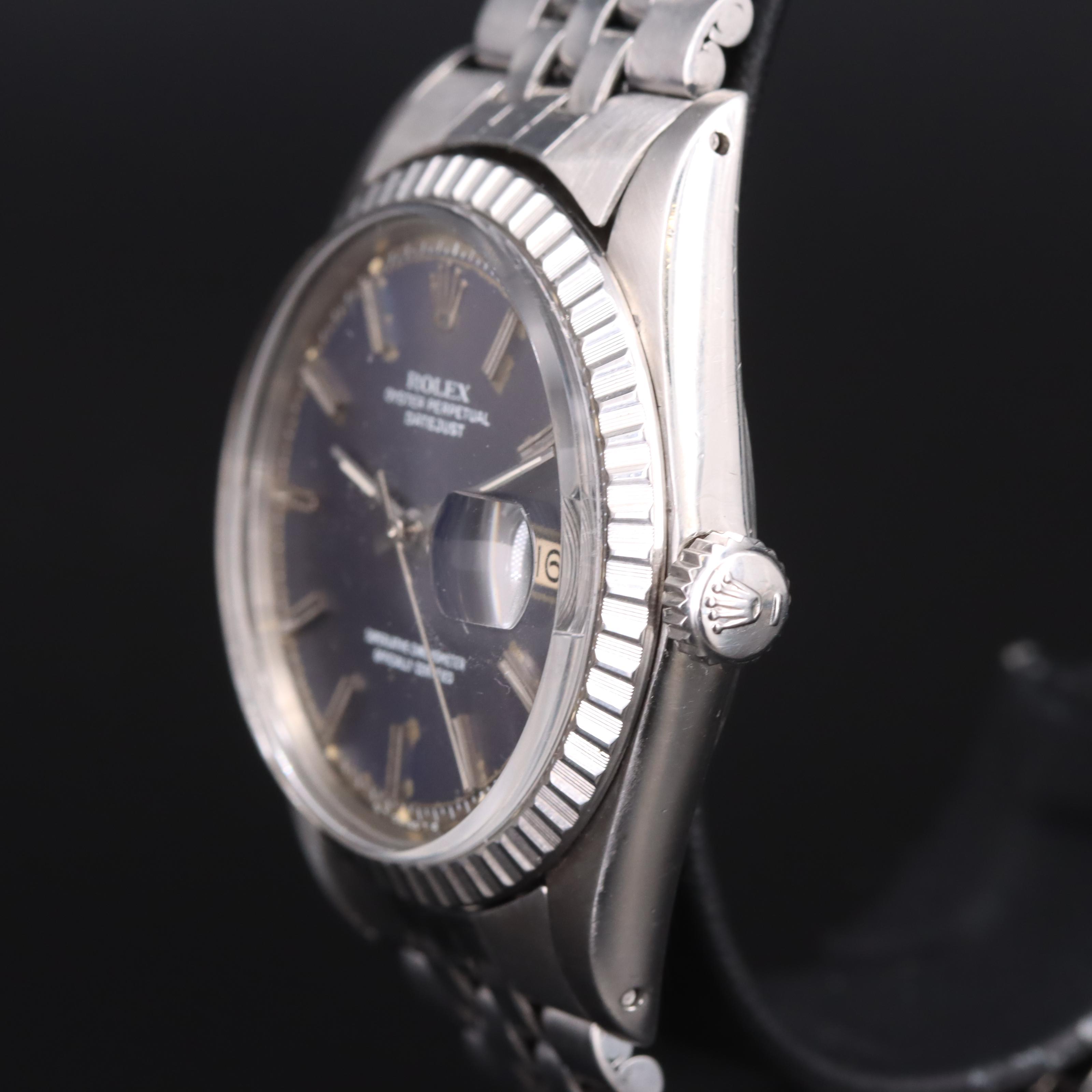 1973 Rolex Oyster Perpetual Datejust "Pie Pan" Sigma Dial Watch