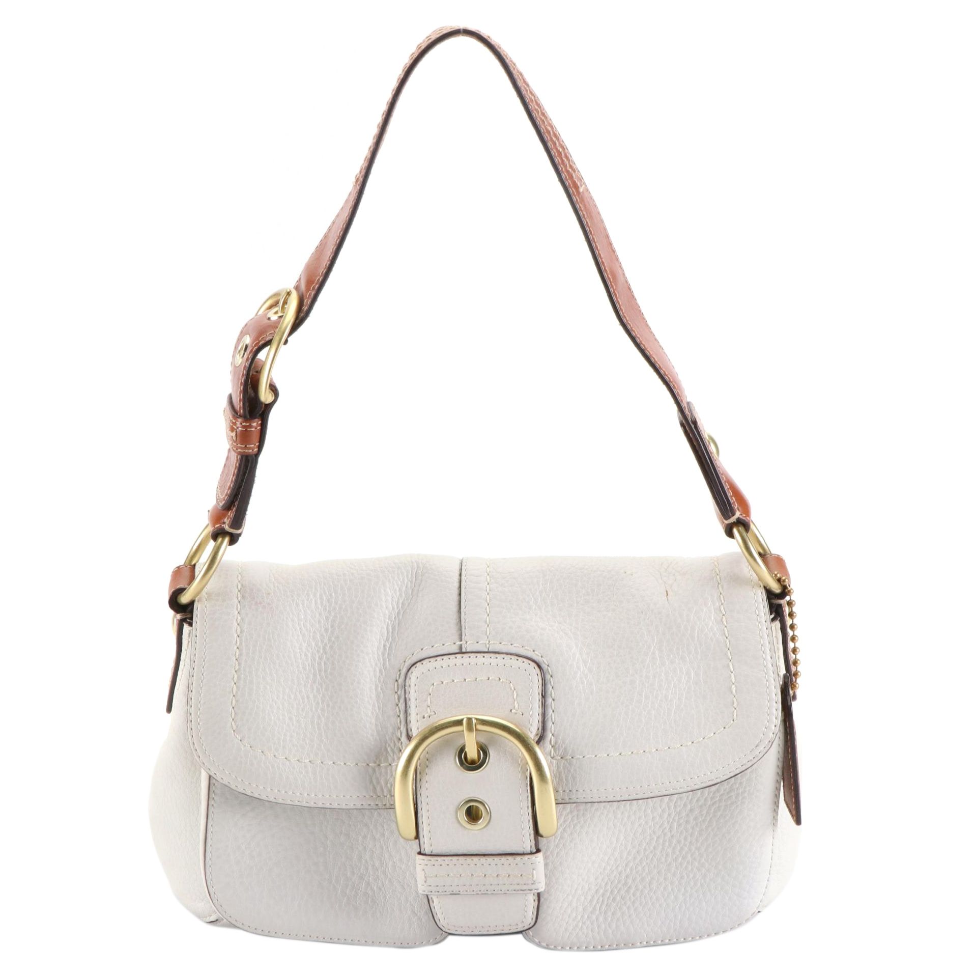 Coach Front-Flap Shoulder Bag in Grained Leather