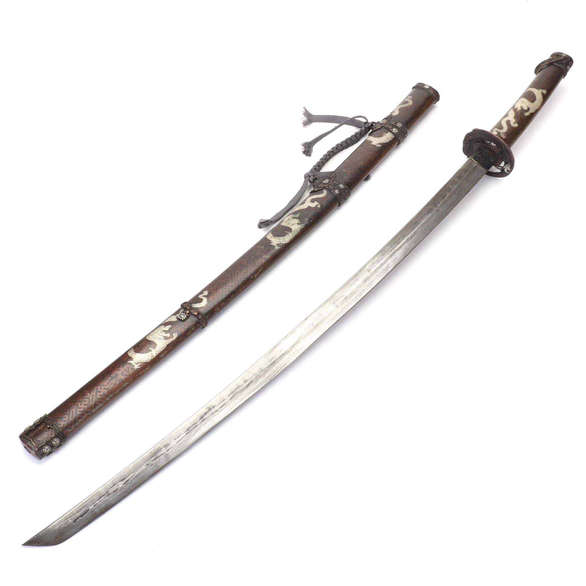 Contemporary Guntō Style Fantasy Sword With Scabbard