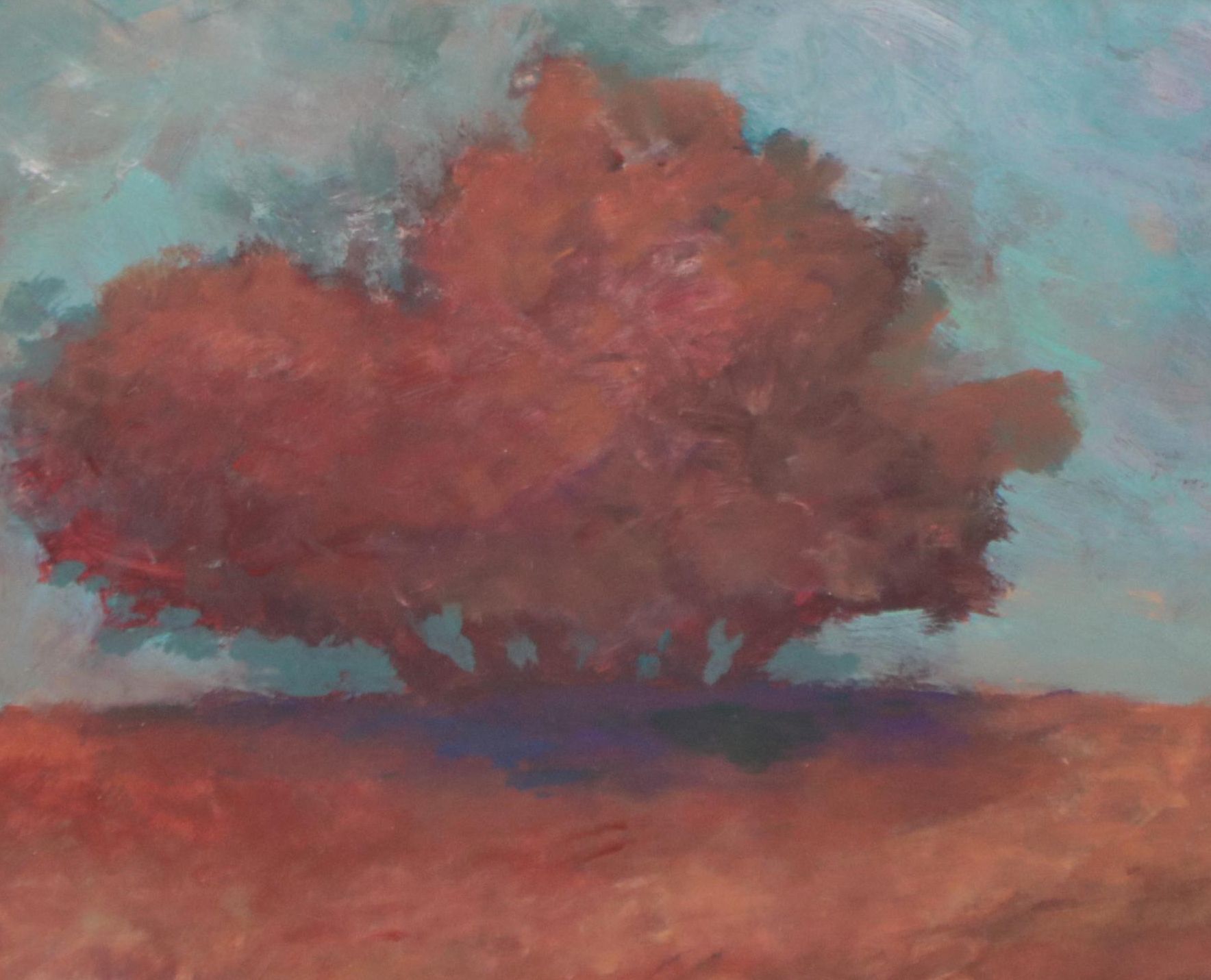 Robert Riddle-Baker Acrylic Painting of Landscape "The Memory Tree," 2023