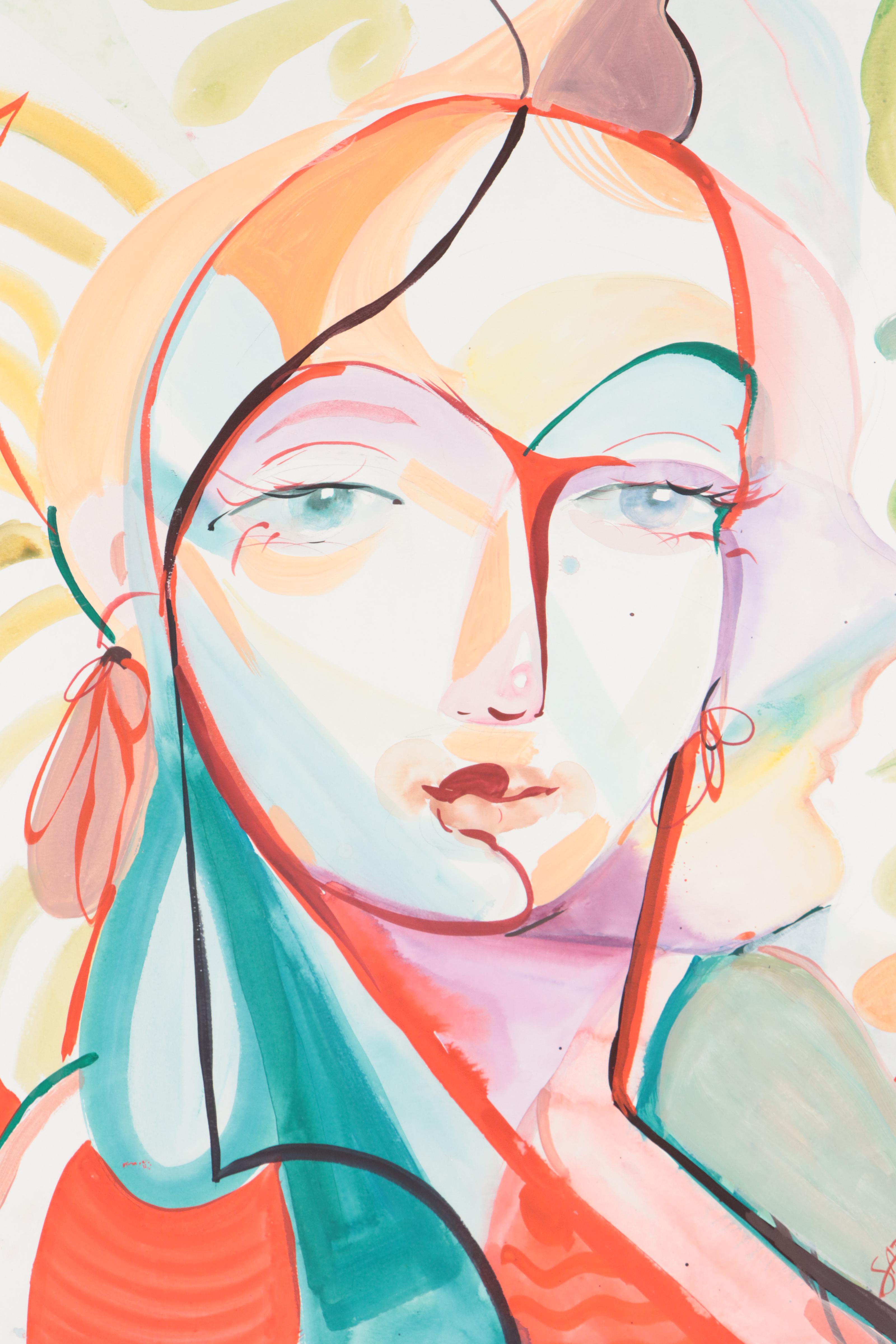 Dan Sabau Watercolor Painting "Tahitian Shadow," 2023