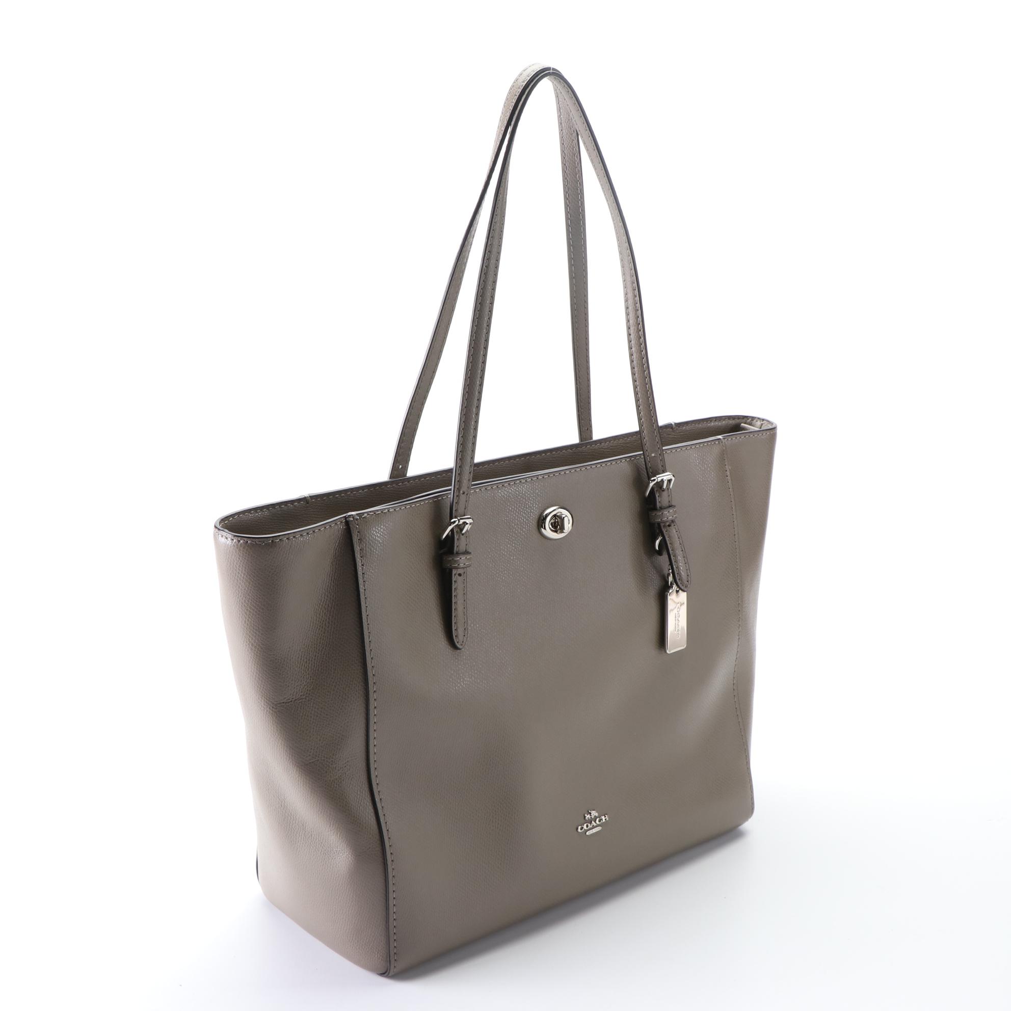 Coach Turnlock Tote in Crossgrain Leather