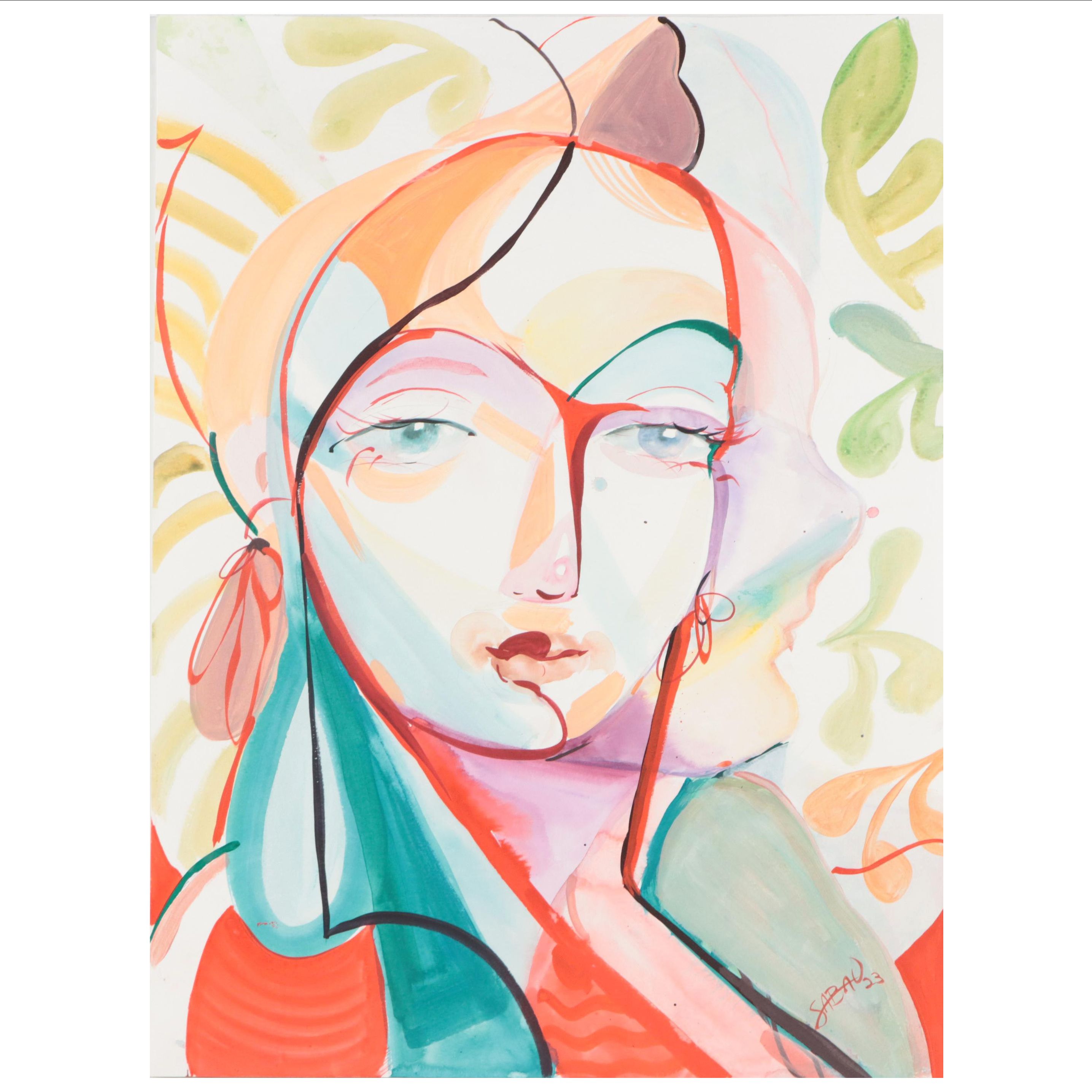 Dan Sabau Watercolor Painting "Tahitian Shadow," 2023