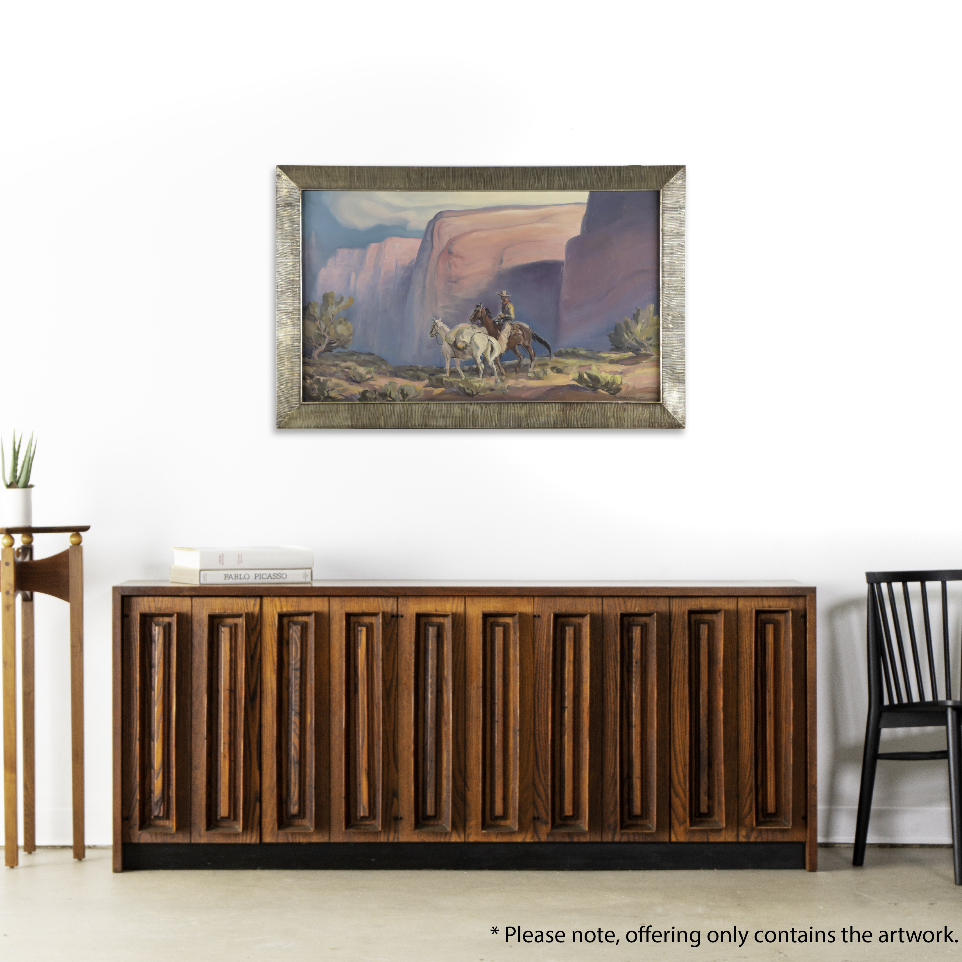 Dan Burne Jones Western Landscape Oil Painting, 1960