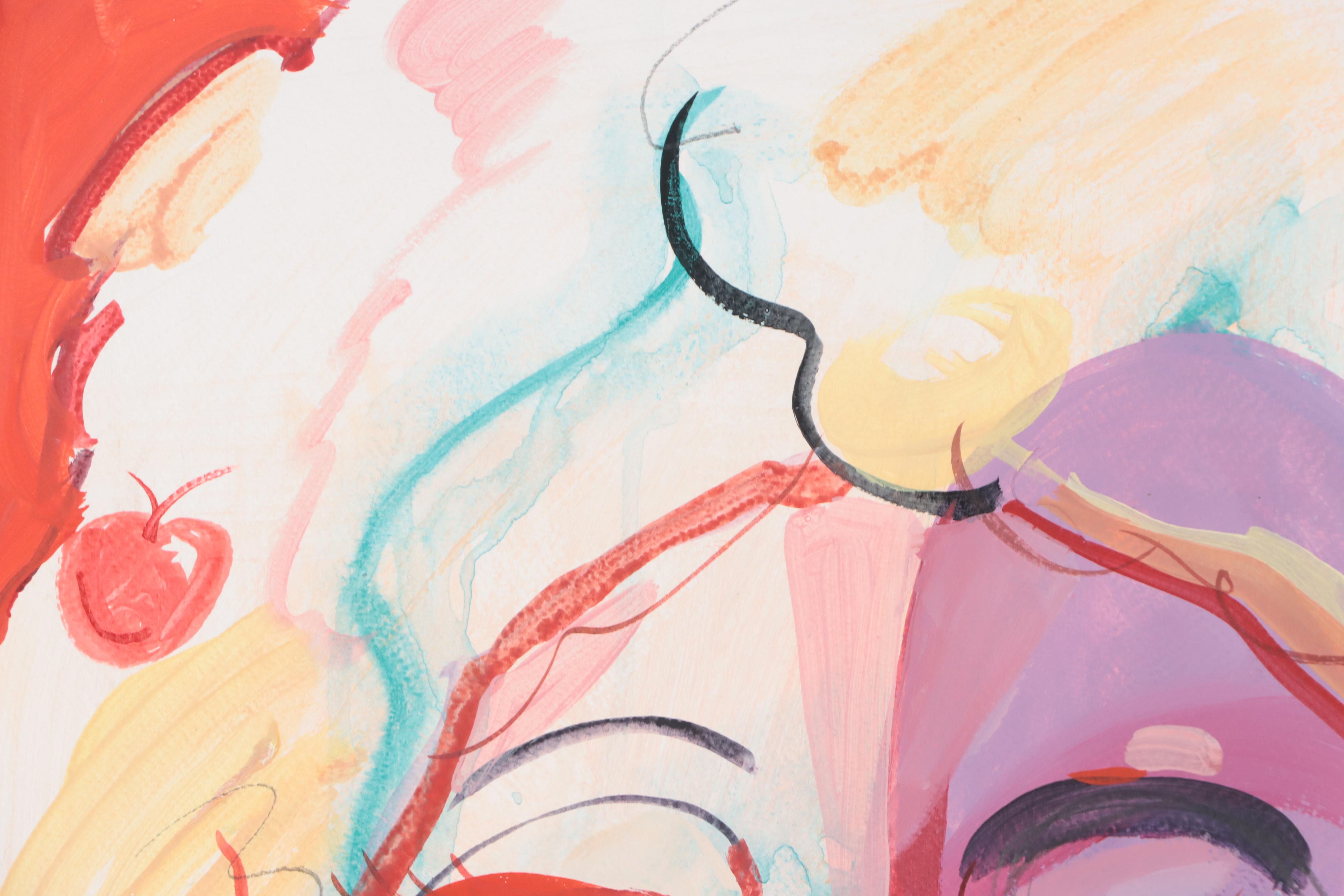 Dan Sabau Watercolor Painting "By the Cherry Tree," 2023