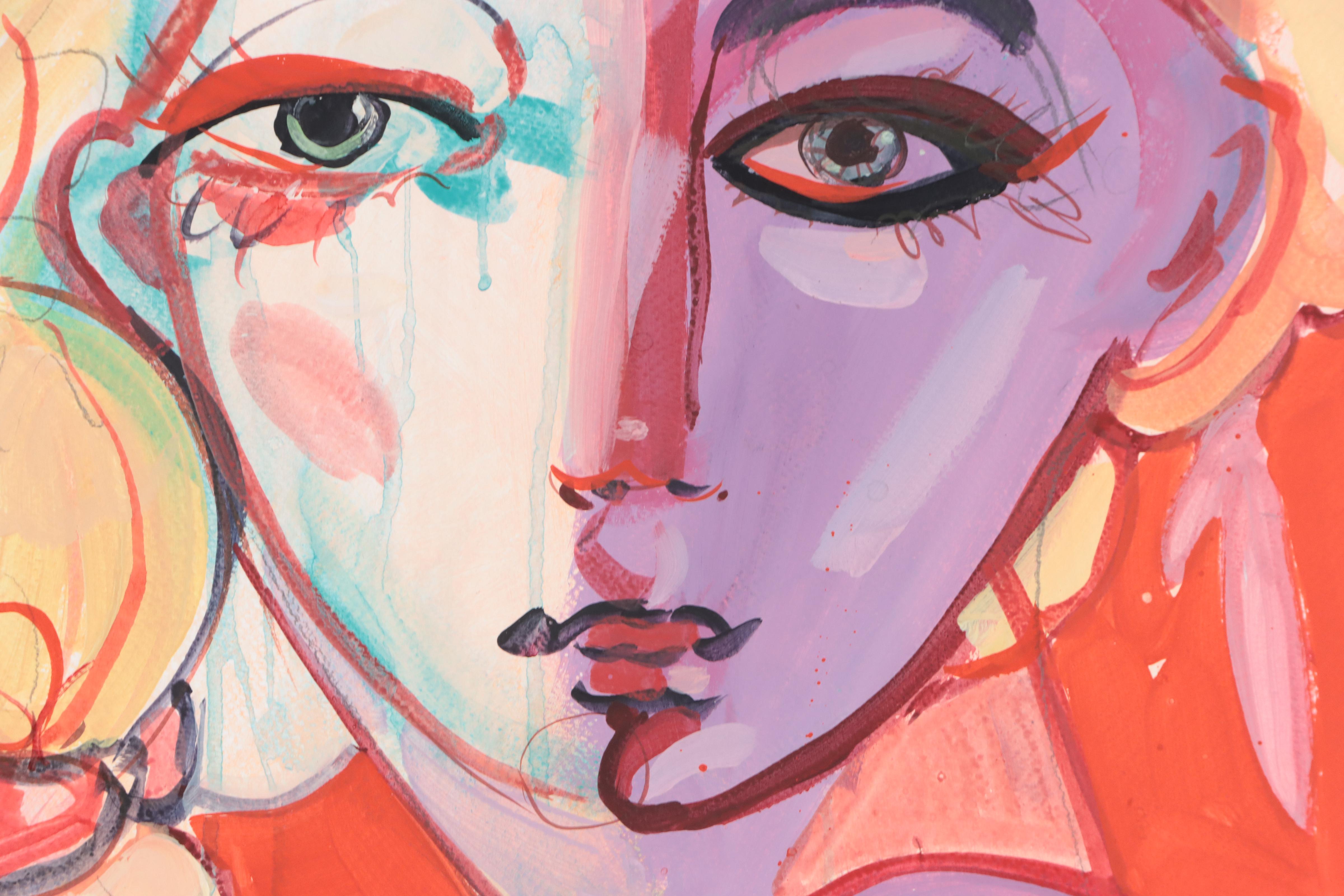 Dan Sabau Watercolor Painting "By the Cherry Tree," 2023