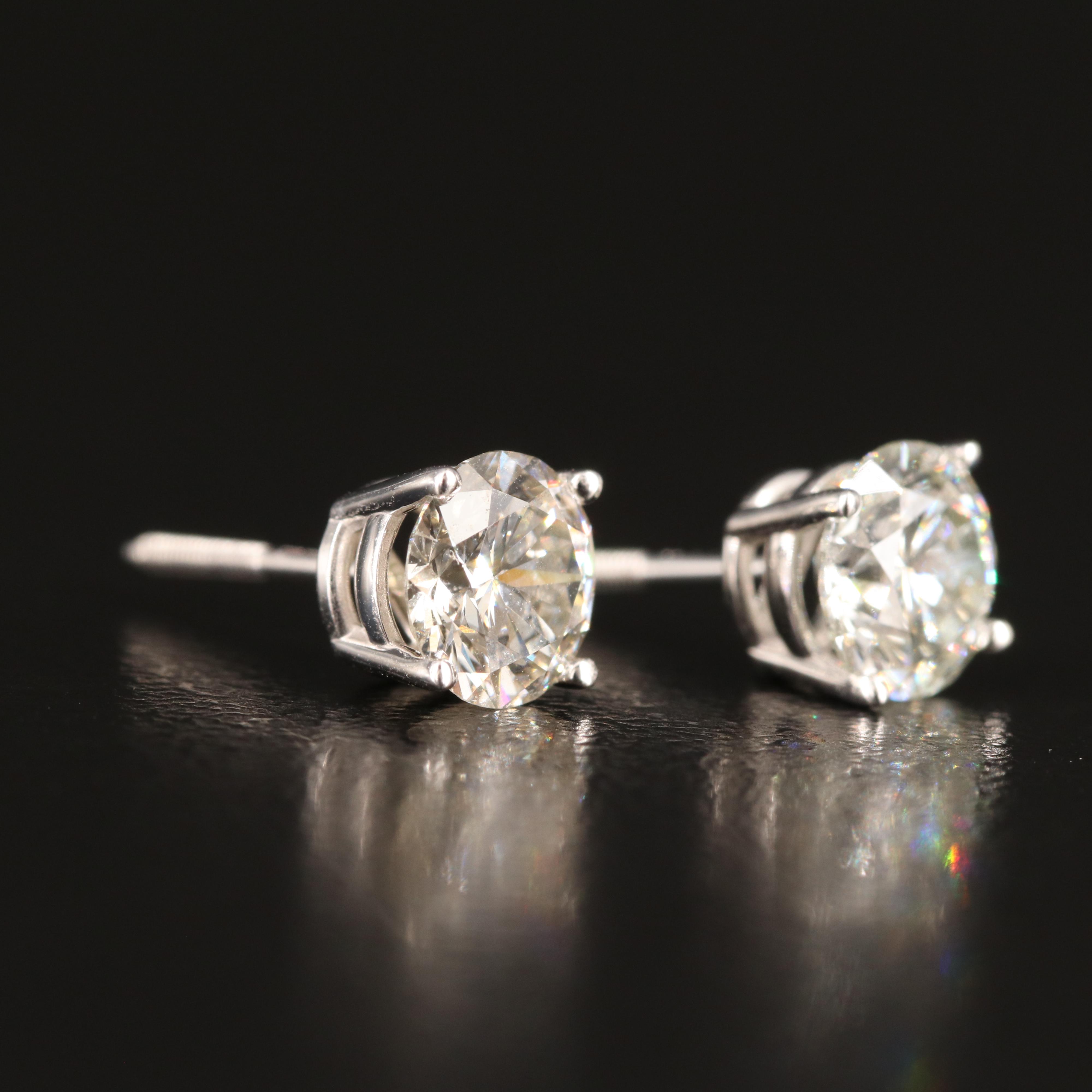 14K 1.45 CTW Lab Grown Diamond Stud Earrings