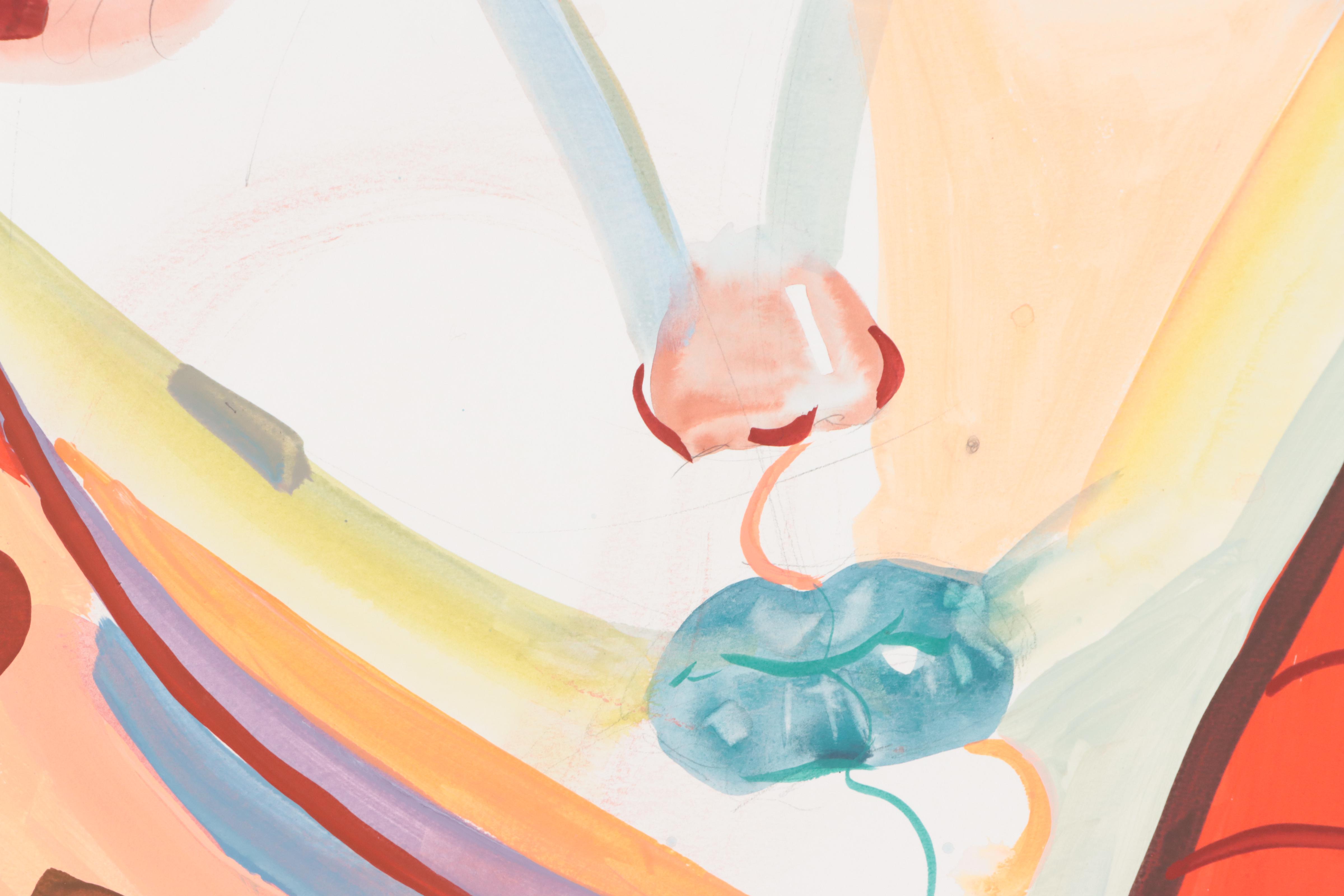 Dan Sabau Watercolor Painting "Lady in Leopard," 2023