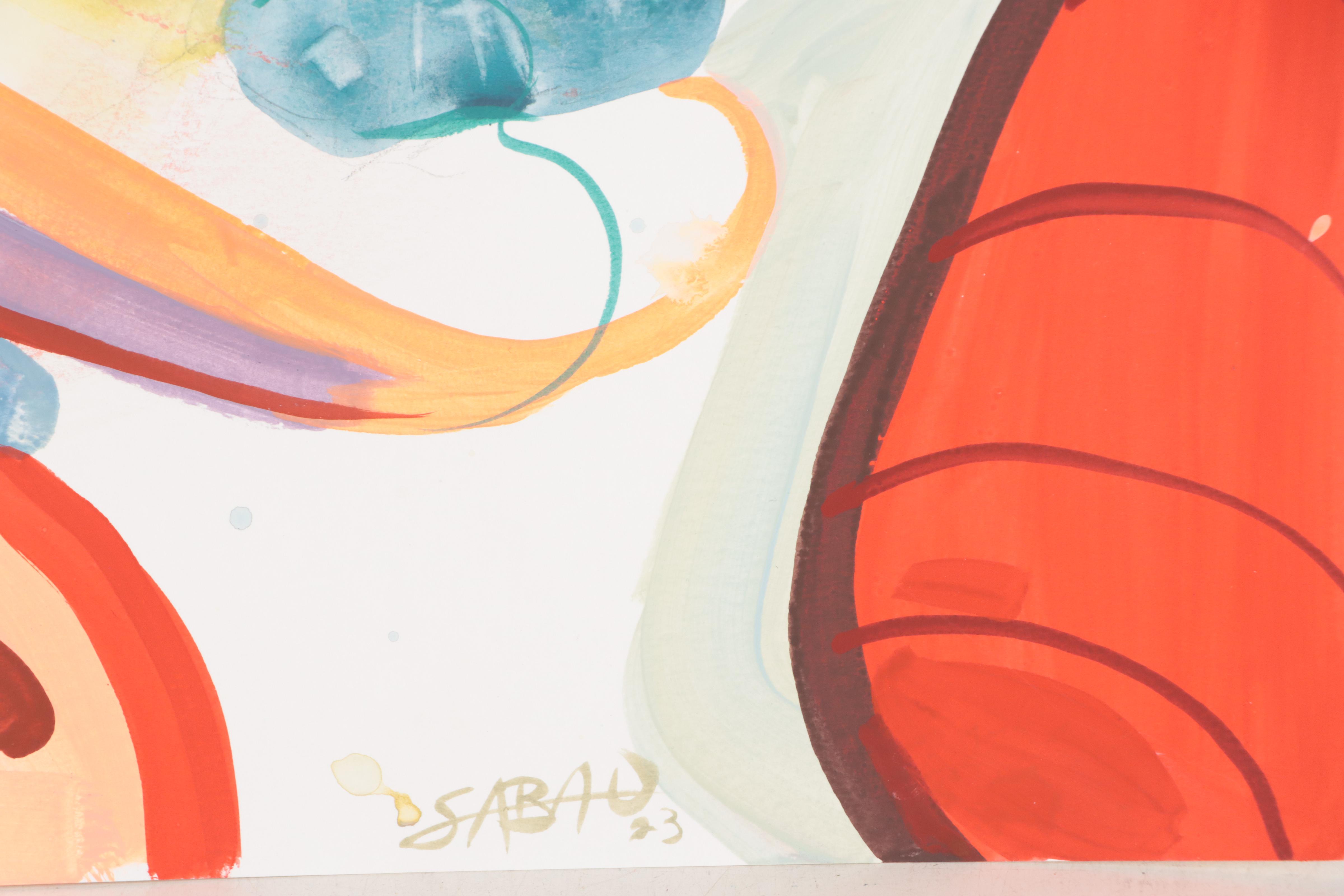 Dan Sabau Watercolor Painting "Lady in Leopard," 2023